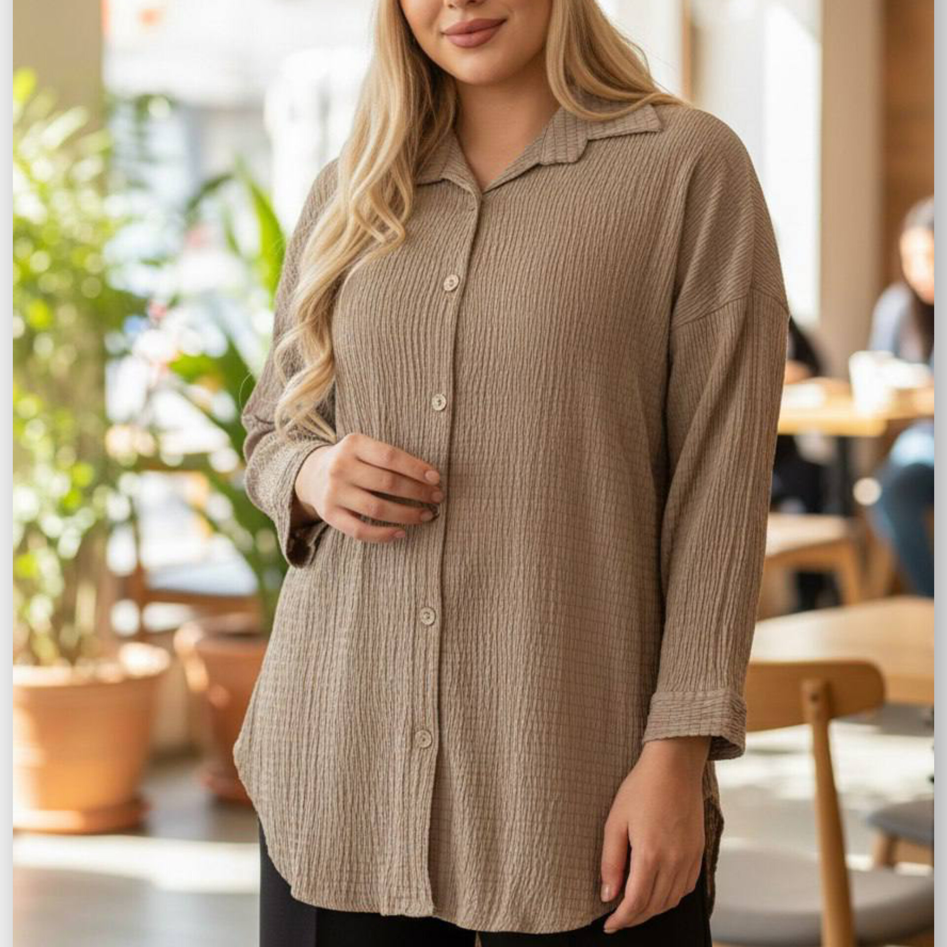 شومیز جلو دکمه چوبی (پک 4 عددی)