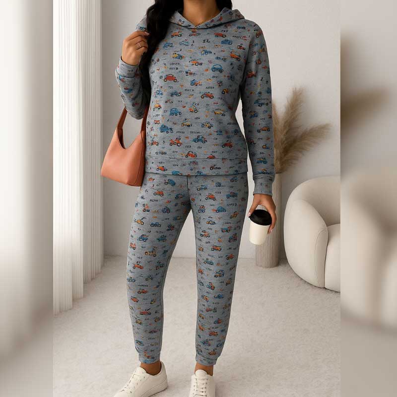 ست هودی و شلوار اینه ای (پک 6 عددی)