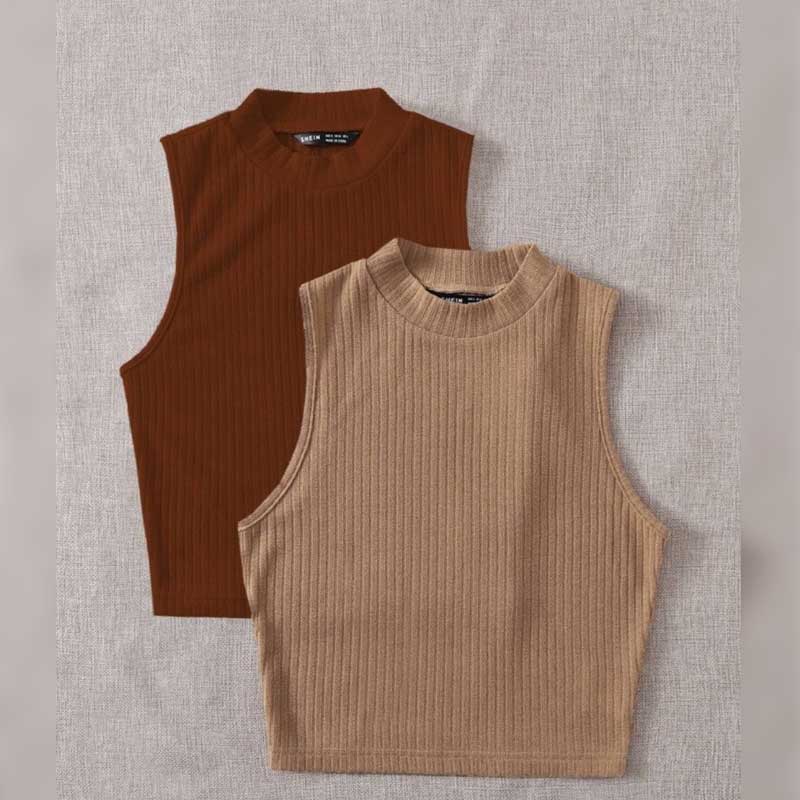 تاپ بیسیک یقه ۵ سانت (پک 5 عددی)