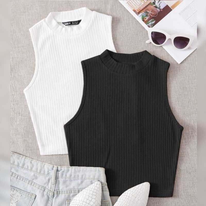 تاپ بیسیک یقه ۵ سانت (پک 5 عددی)