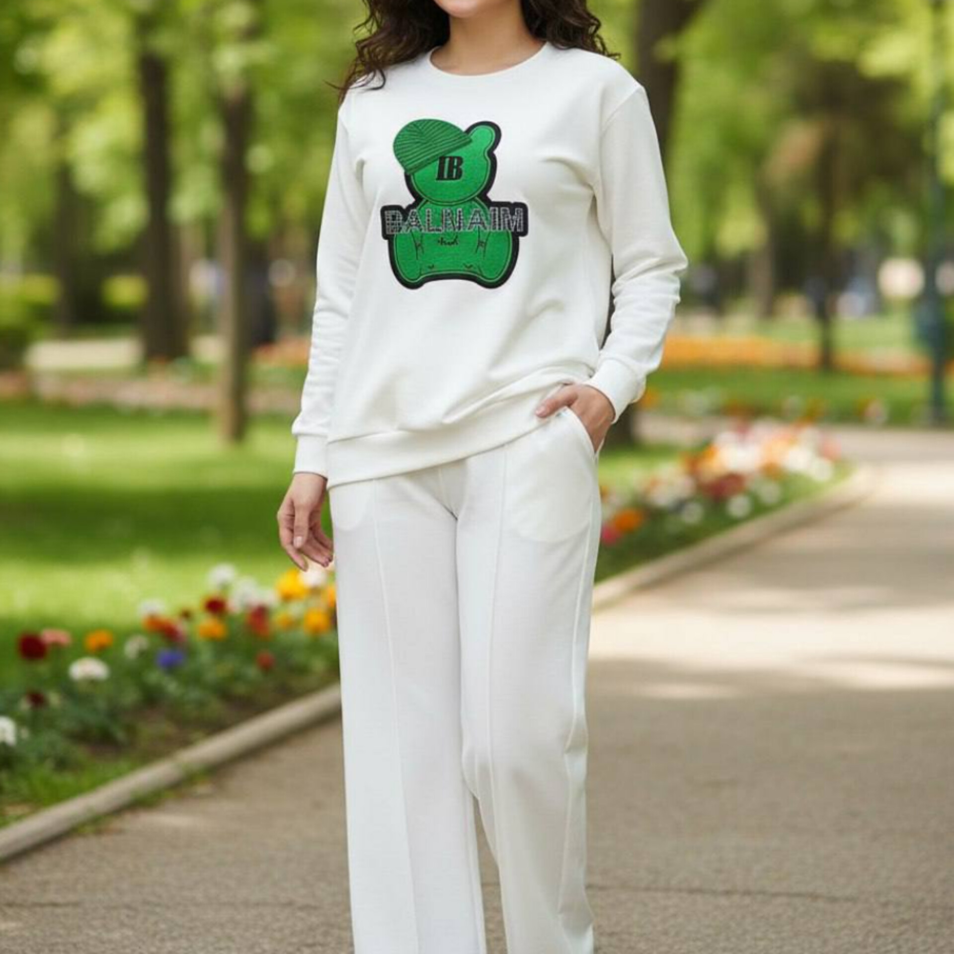 ست بلوز شلوار چاپ برجسته بالمین (پک 4 عددی)