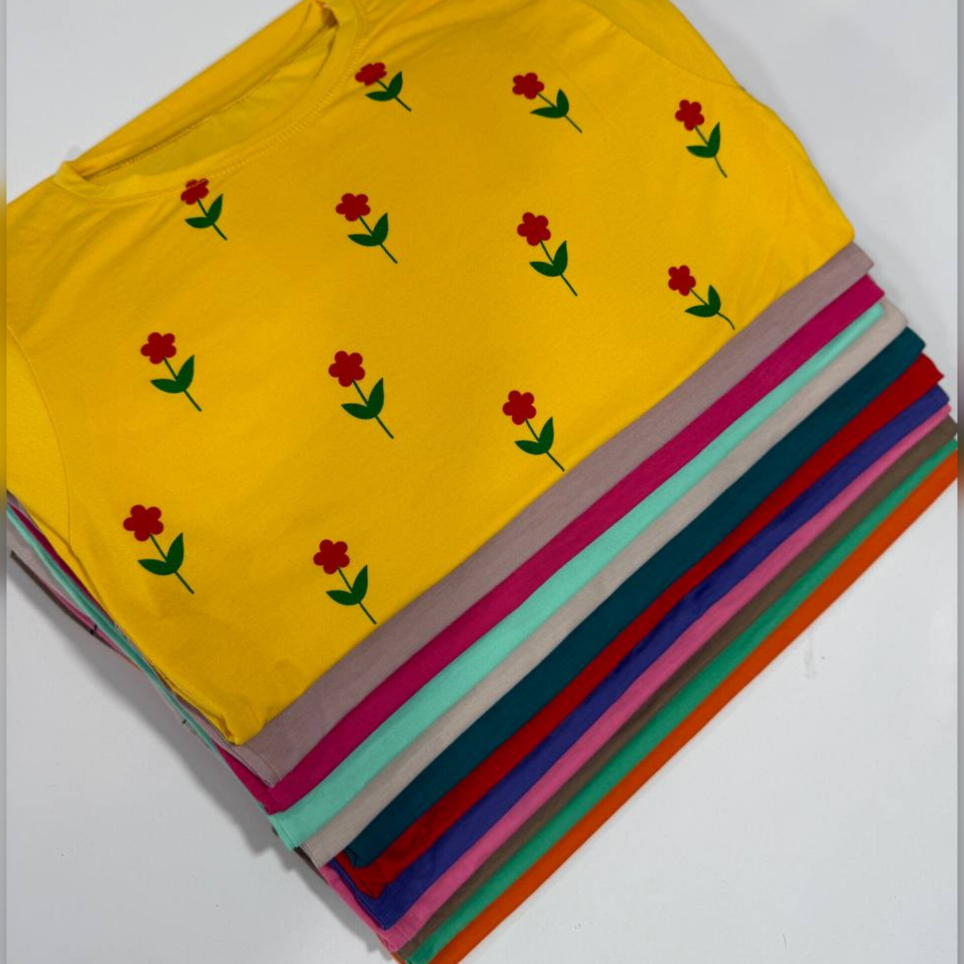 بلوز آستین بلند(چاپ نهال) (پک 6 عددی)