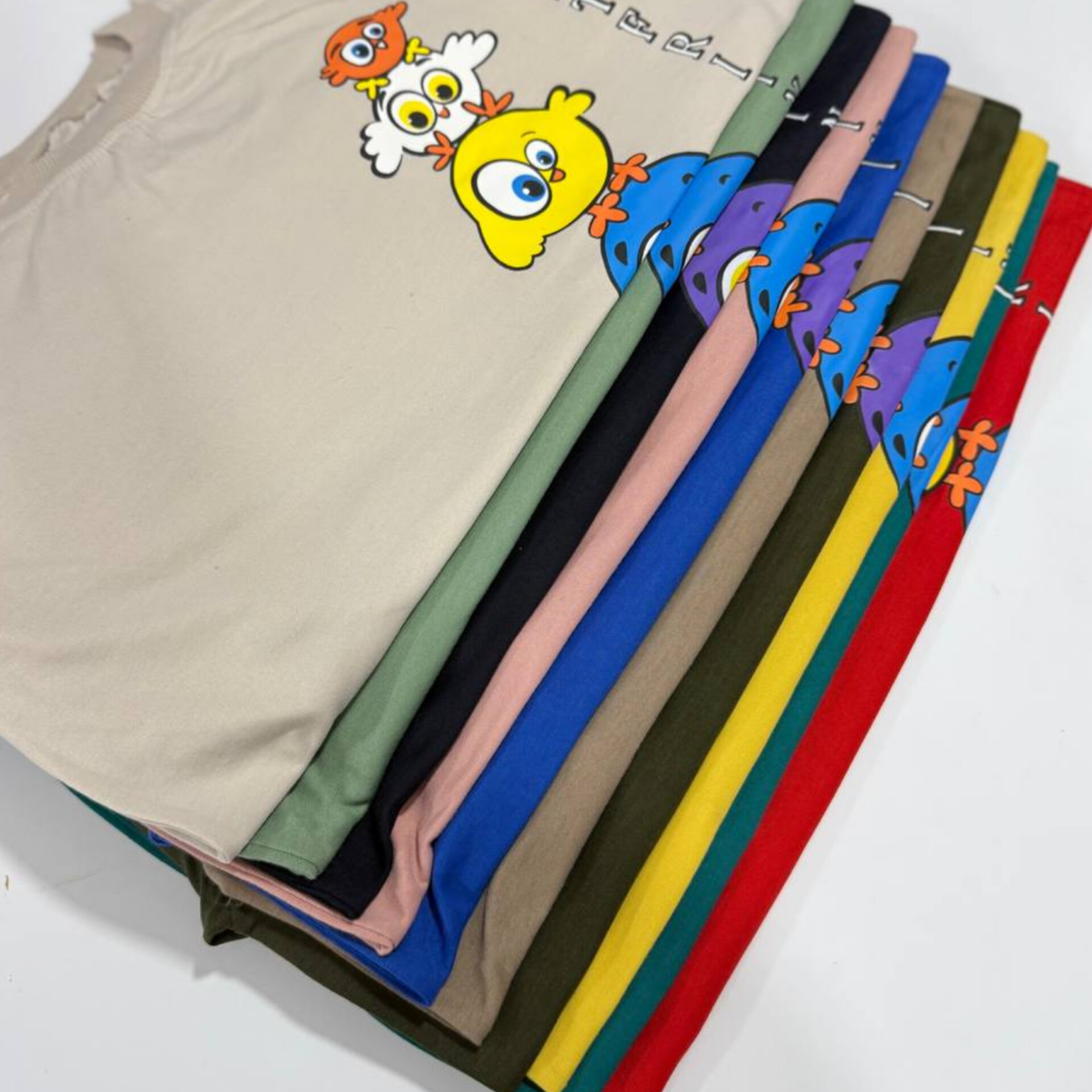 بلوز استین دار چاپ جوجه (پک 5 عددی)