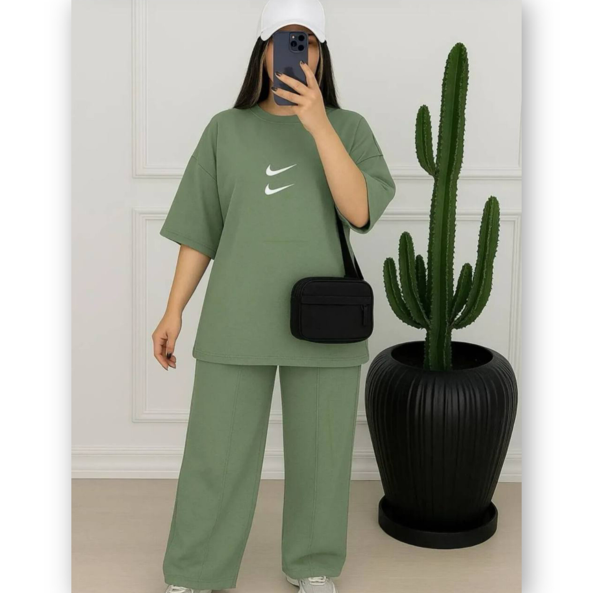 بلوز شلوار خط اتو چاپ دونایک (پک 5 عددی)