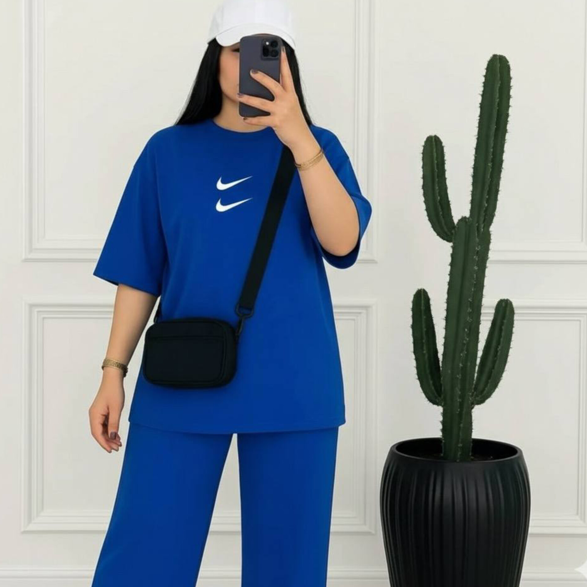 بلوز شلوار خط اتو چاپ دونایک (پک 5 عددی)