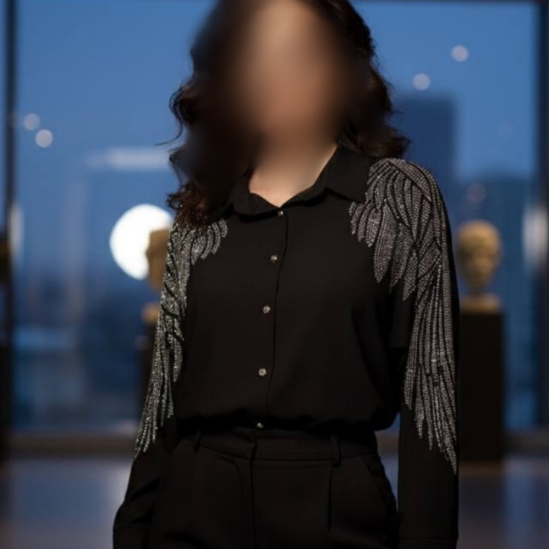 شومیز مانتوی نگین دو بال الیزه (پک 9 عددی)