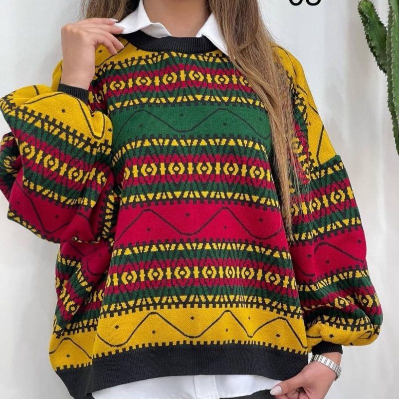 بلوز بافت سرخ پوستی (پک 6 عددی)