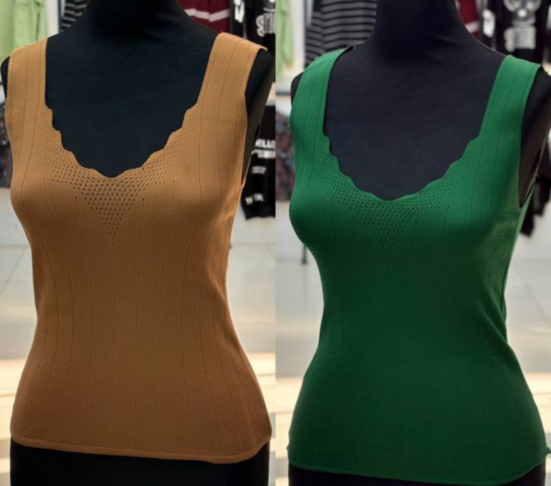 تاپ بافت یقه دالبری (پک 5 عددی)