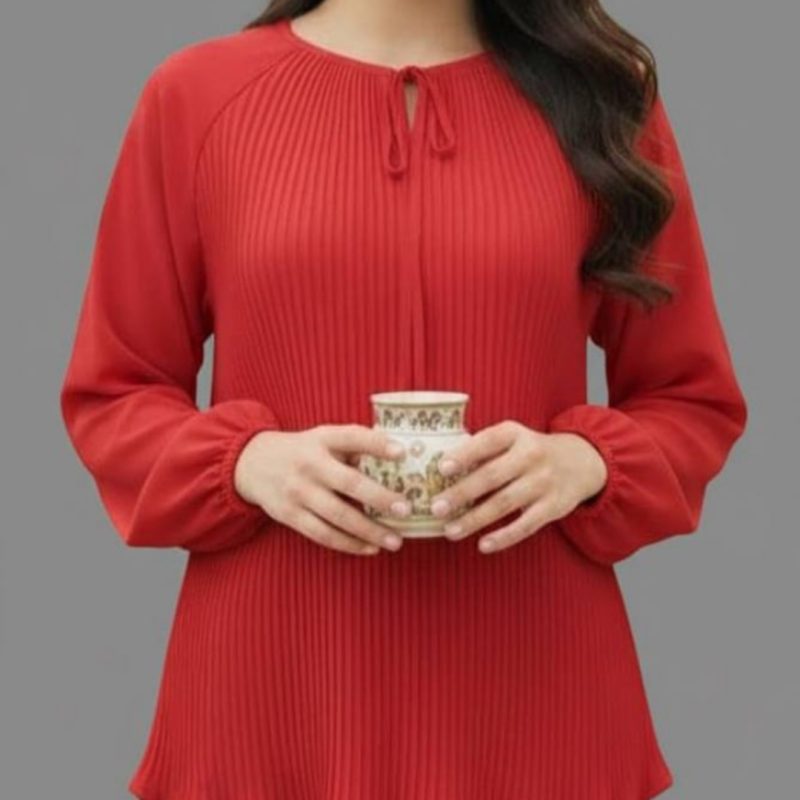 شومیز جلو پلیسه مدل سما (پک 5 عددی)