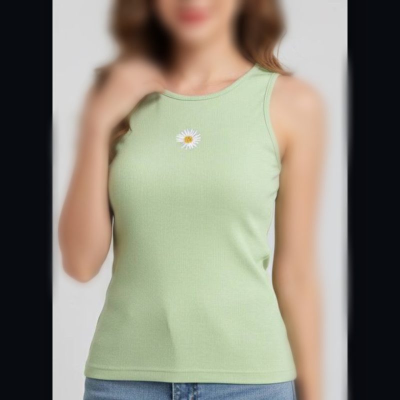 تاپ رکابی گلدوزی بابونه (پک 6 عددی)