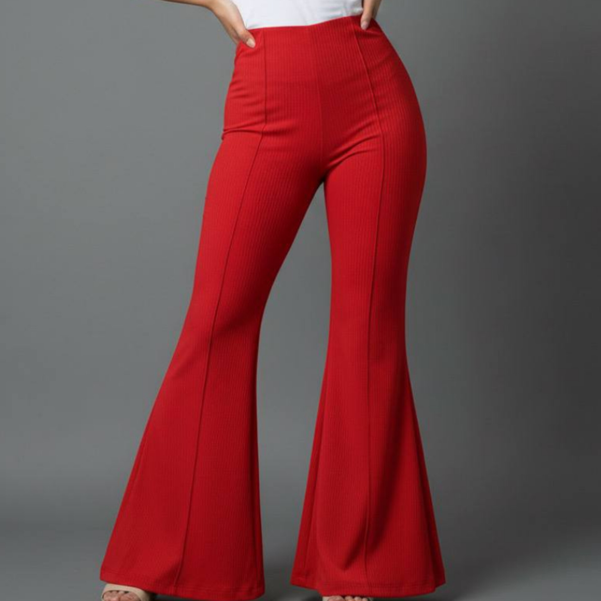 شلوار کرکره ای جلو دوخت بوت کات (پک 6 عددی)