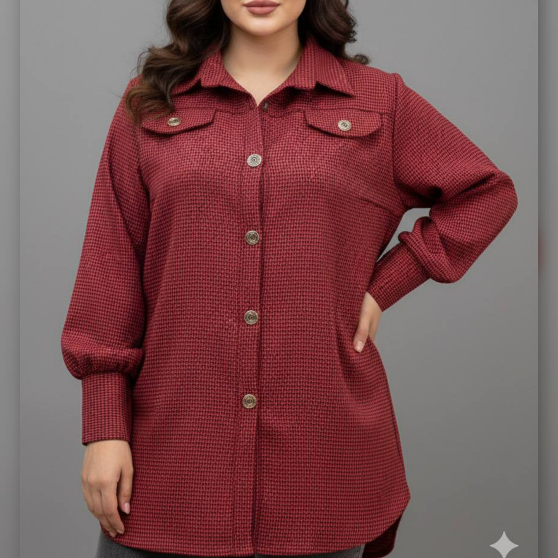 مانتو ریما چهارخونه (پک 5 عددی)