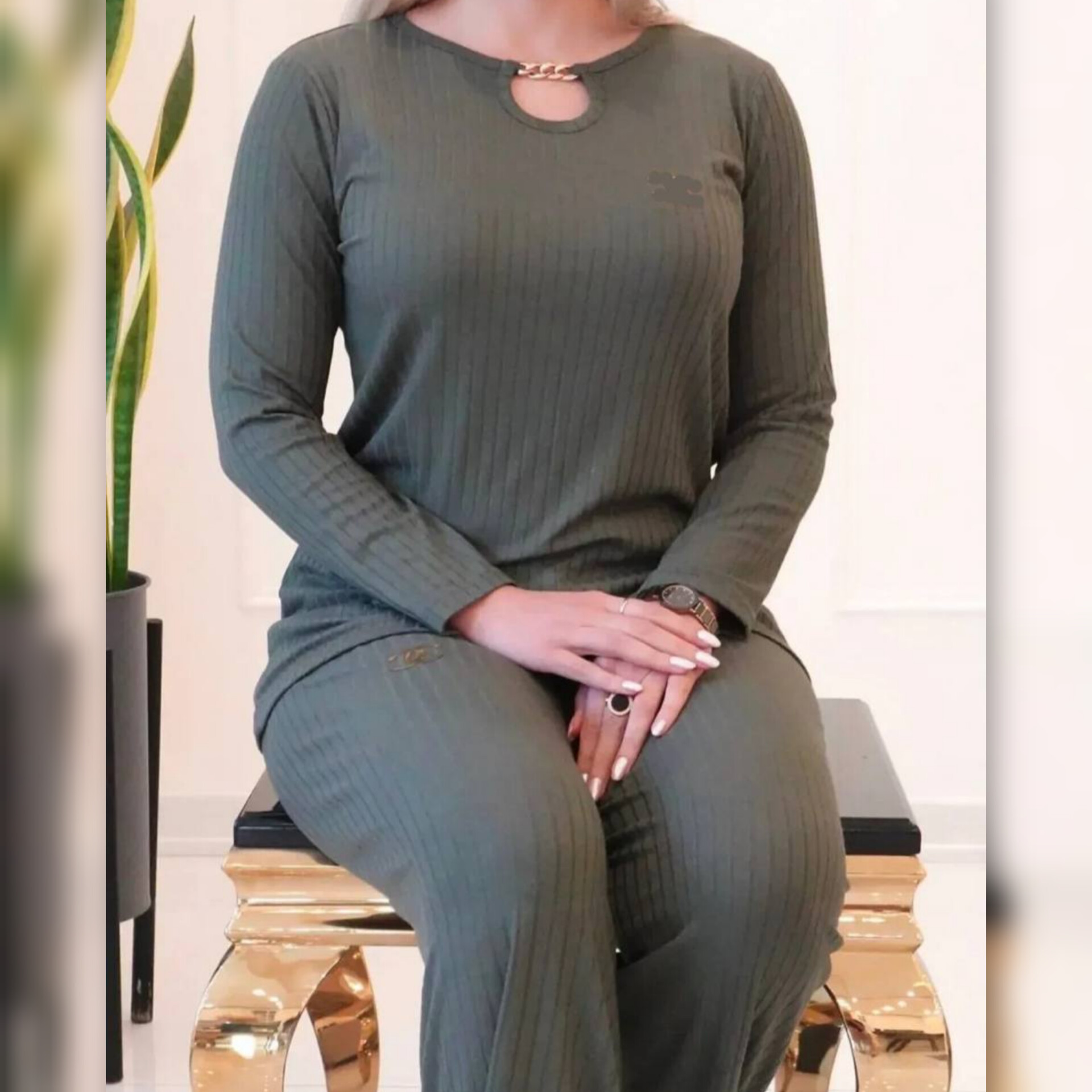 ️ست بلوز و شلوار زنجیری (پک 4 عددی)