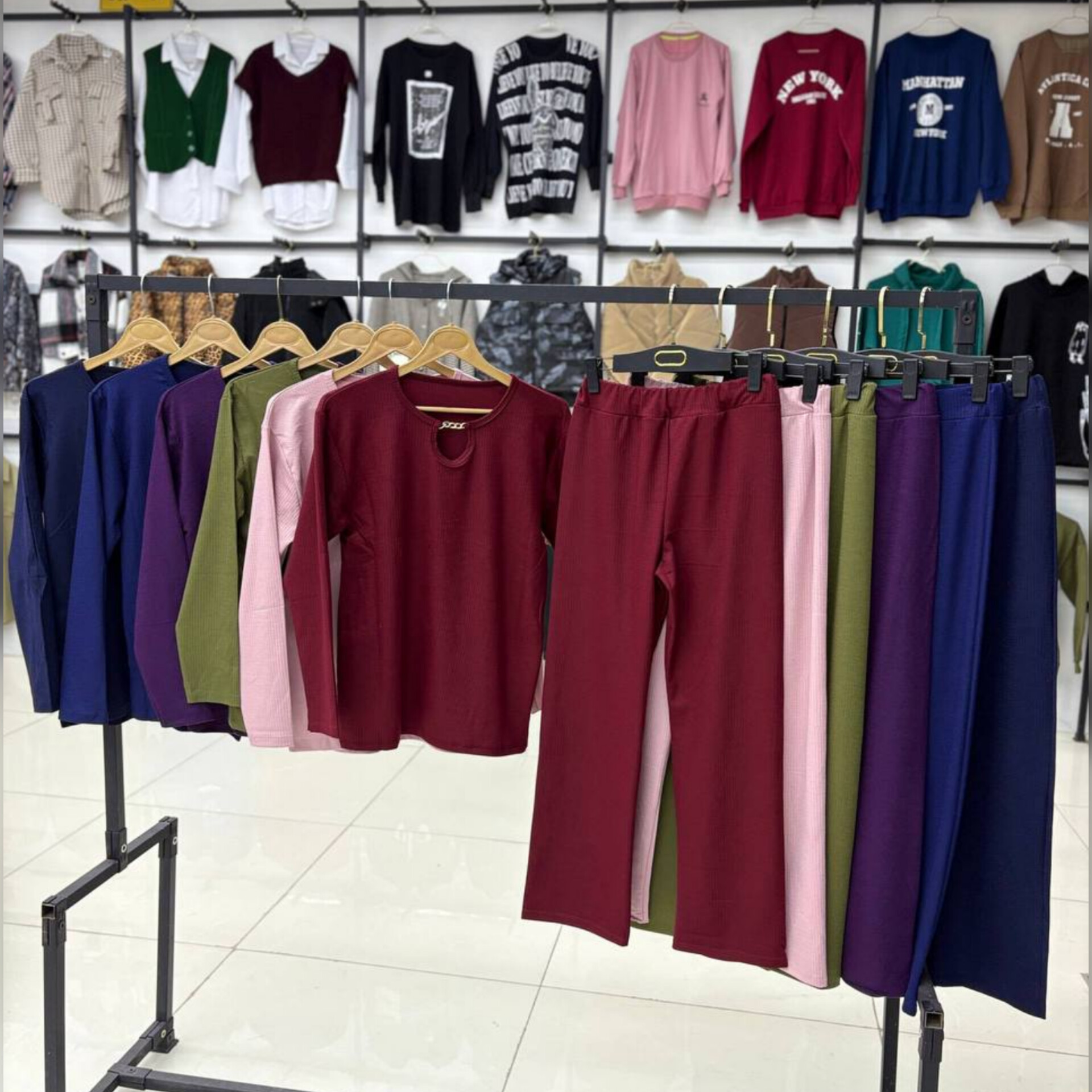 ️ست بلوز و شلوار زنجیری (پک 4 عددی)