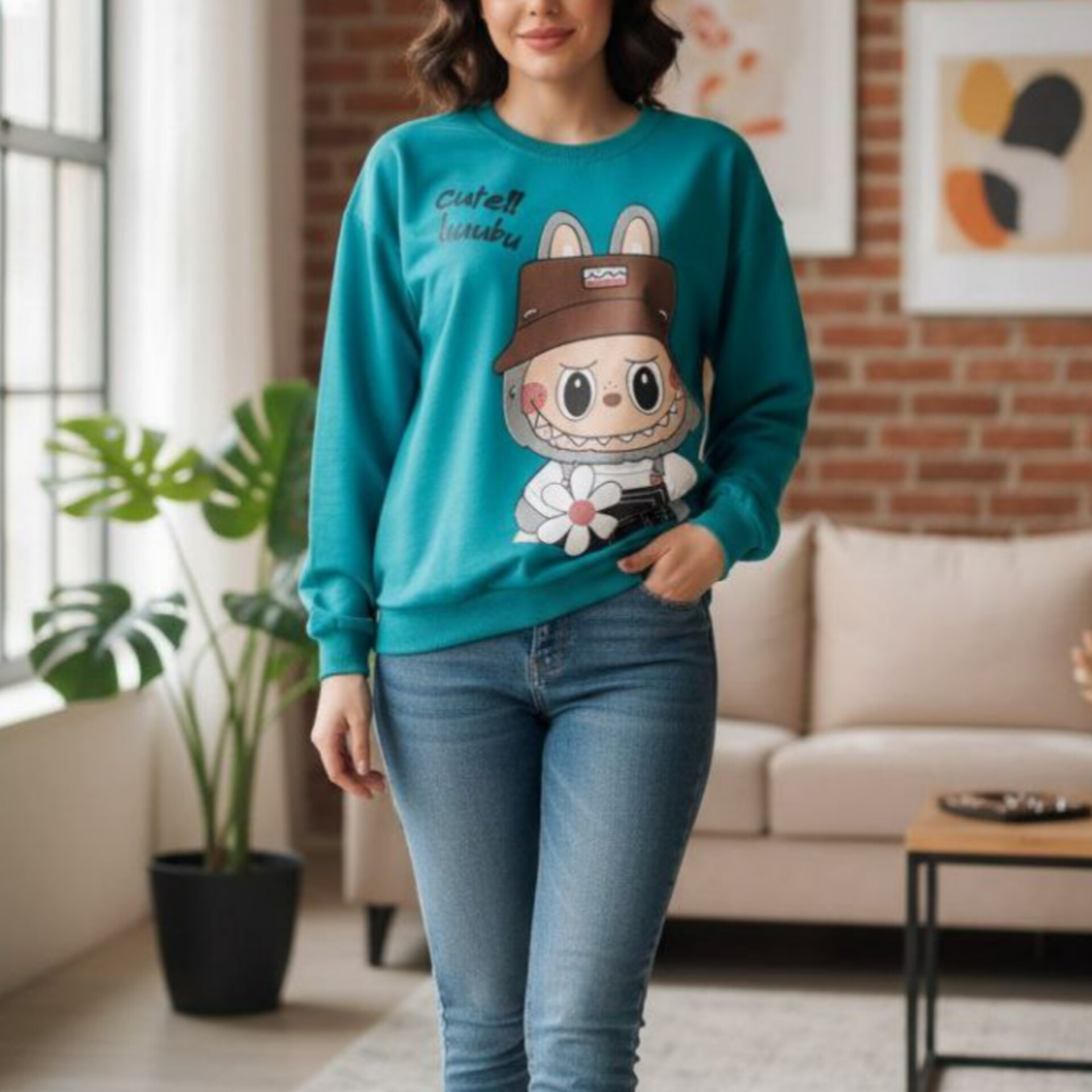 ️بلوز استین بلند جاپ لبوبو (پک 6 عددی)