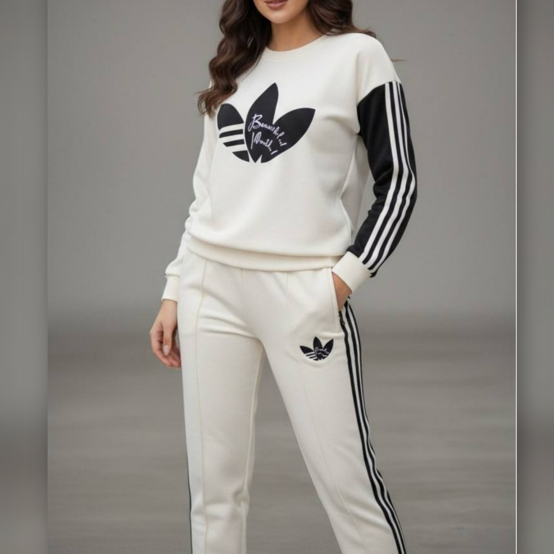 ست بلوز و شلوار سه نوار ادیداس (پک 6 عددی)