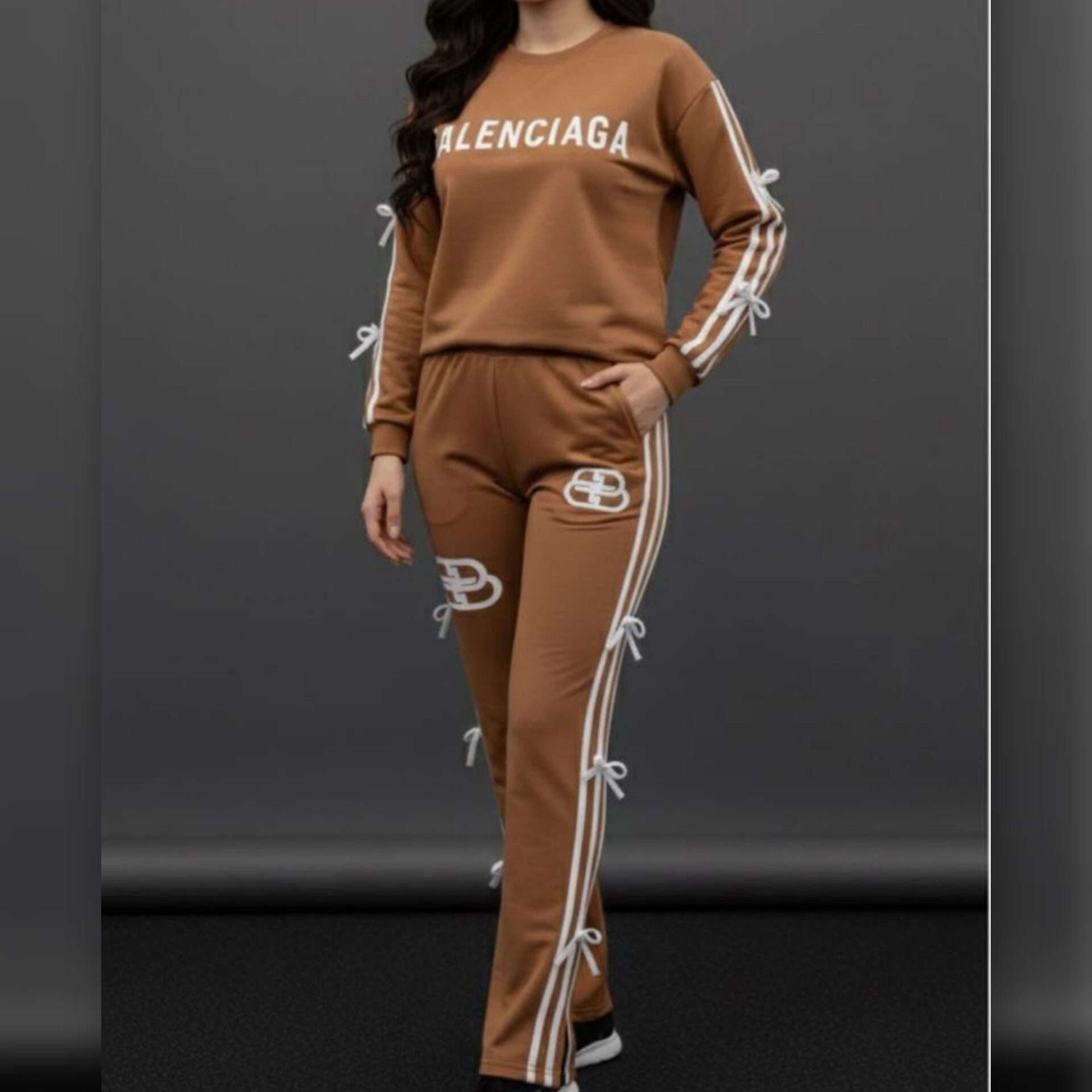 ️ست بلوز و شلوار سه نوار پاپیونی (پک 6 عددی)