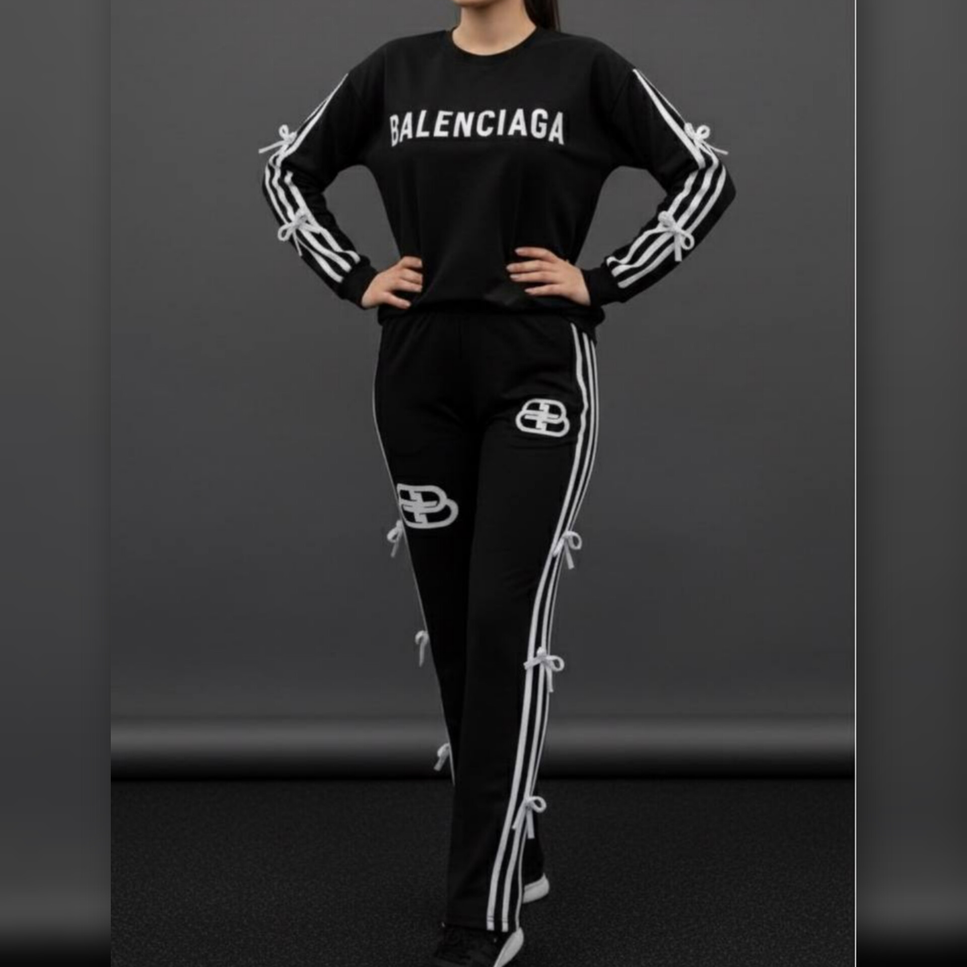 ️ست بلوز و شلوار سه نوار پاپیونی (پک 6 عددی)