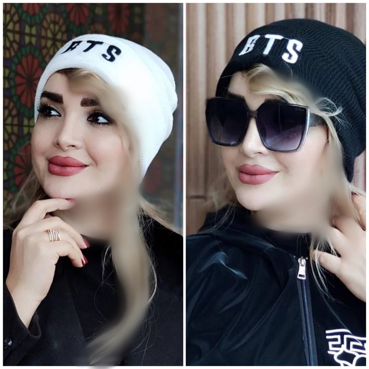 کلاه بافت گلدوزی bts (پک 6عددی)