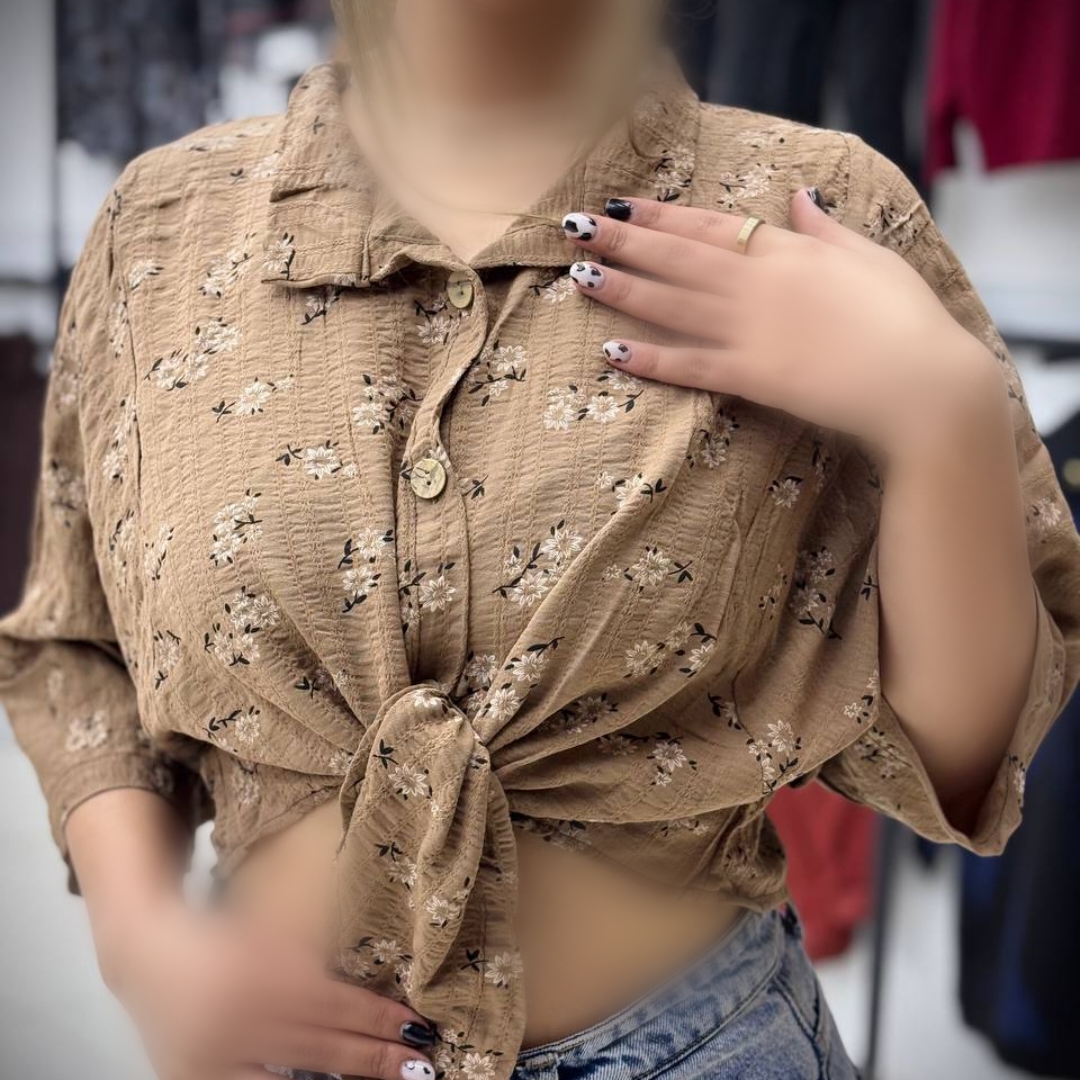 شومیز کراپ گره ای (پک 4 عددی)