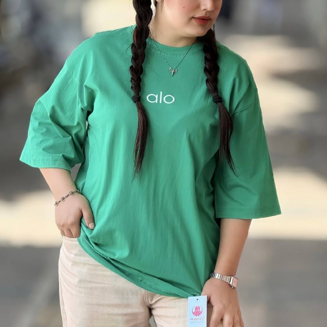 تیشرت باکسی چاپ alo (پک 6 عددی)
