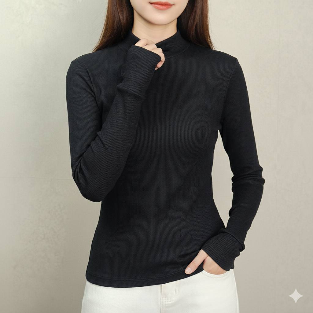 ️بلوز بیسیک یقه ۵ سانت فینگری (پک 6 عددی)