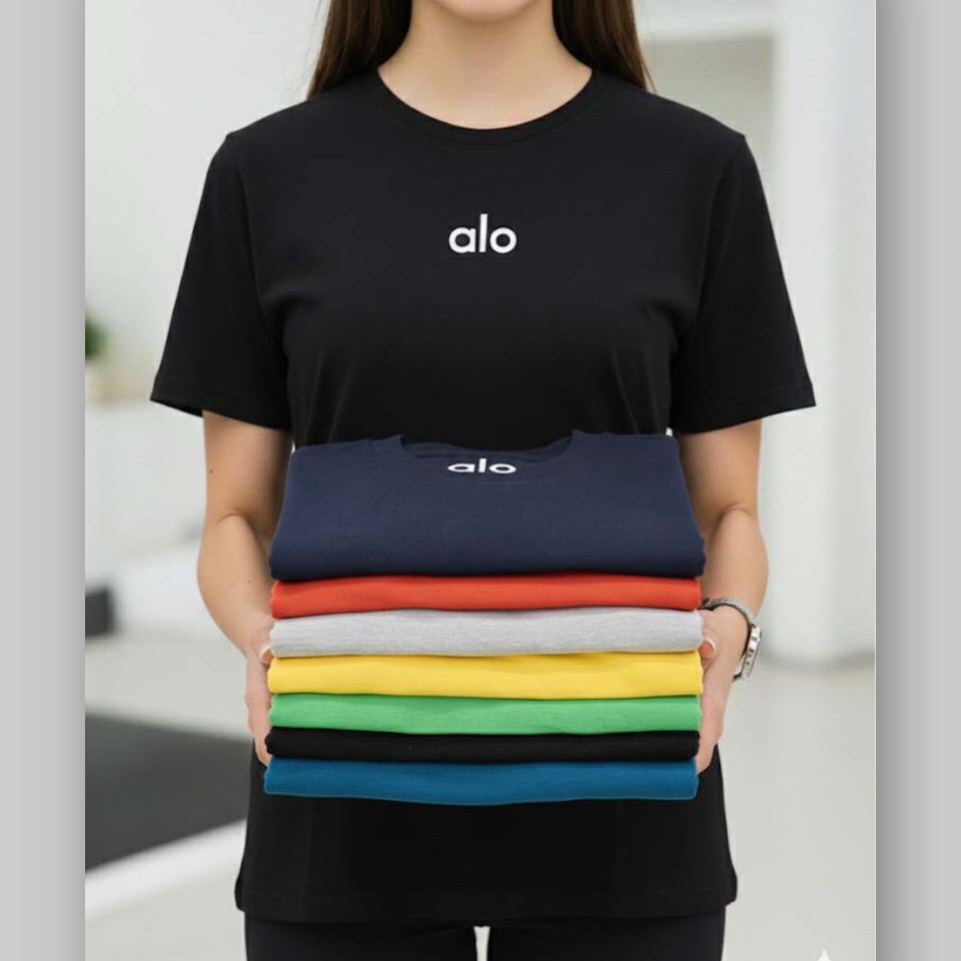 ️تیشرت باکسی چاپ alo (پک 6 عددی)