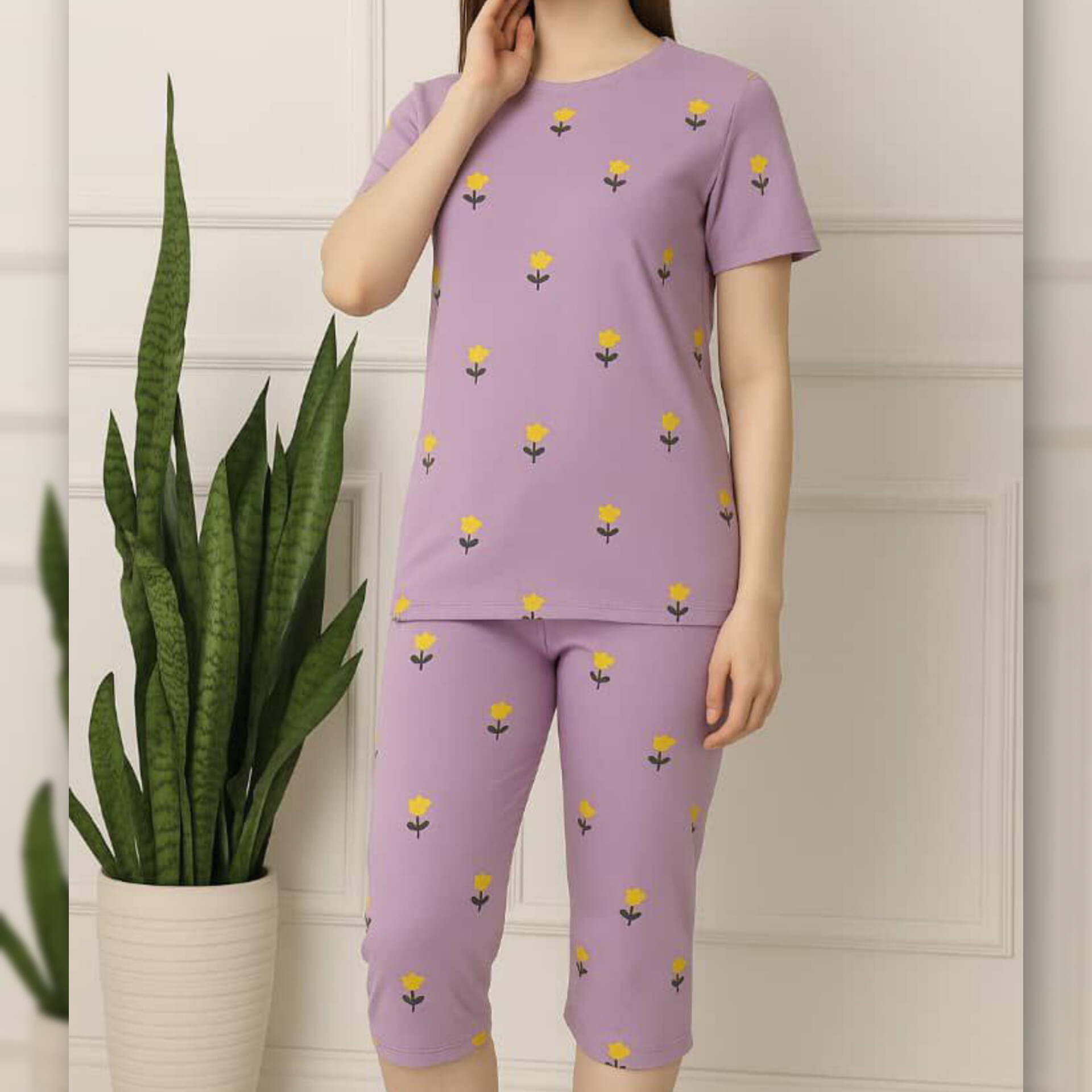 تیشرت شلوارک چاپ نهال (پک 6 عددی)