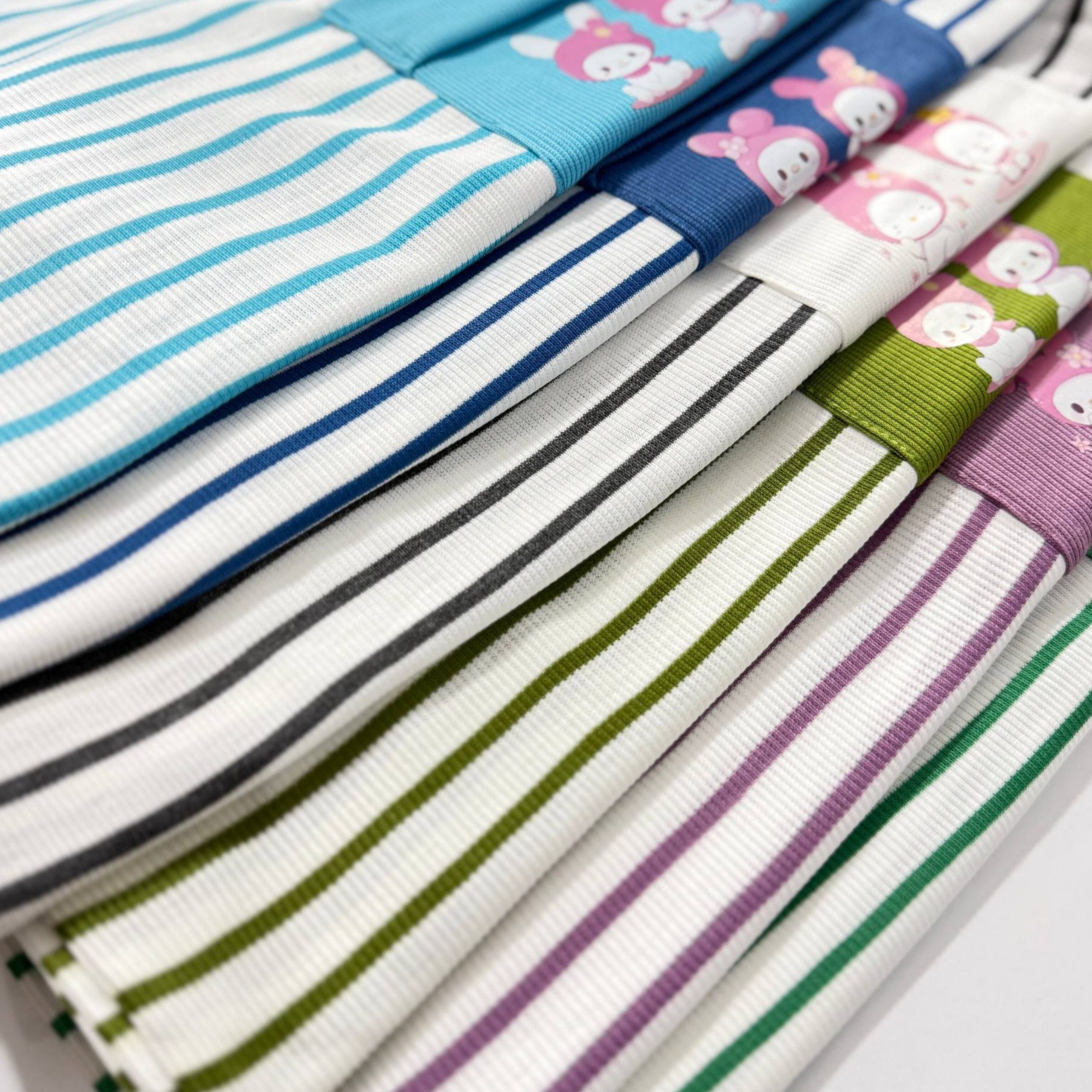 ️تیشرت راه راه کبریتی تک جیب️ (پک 6 عددی)