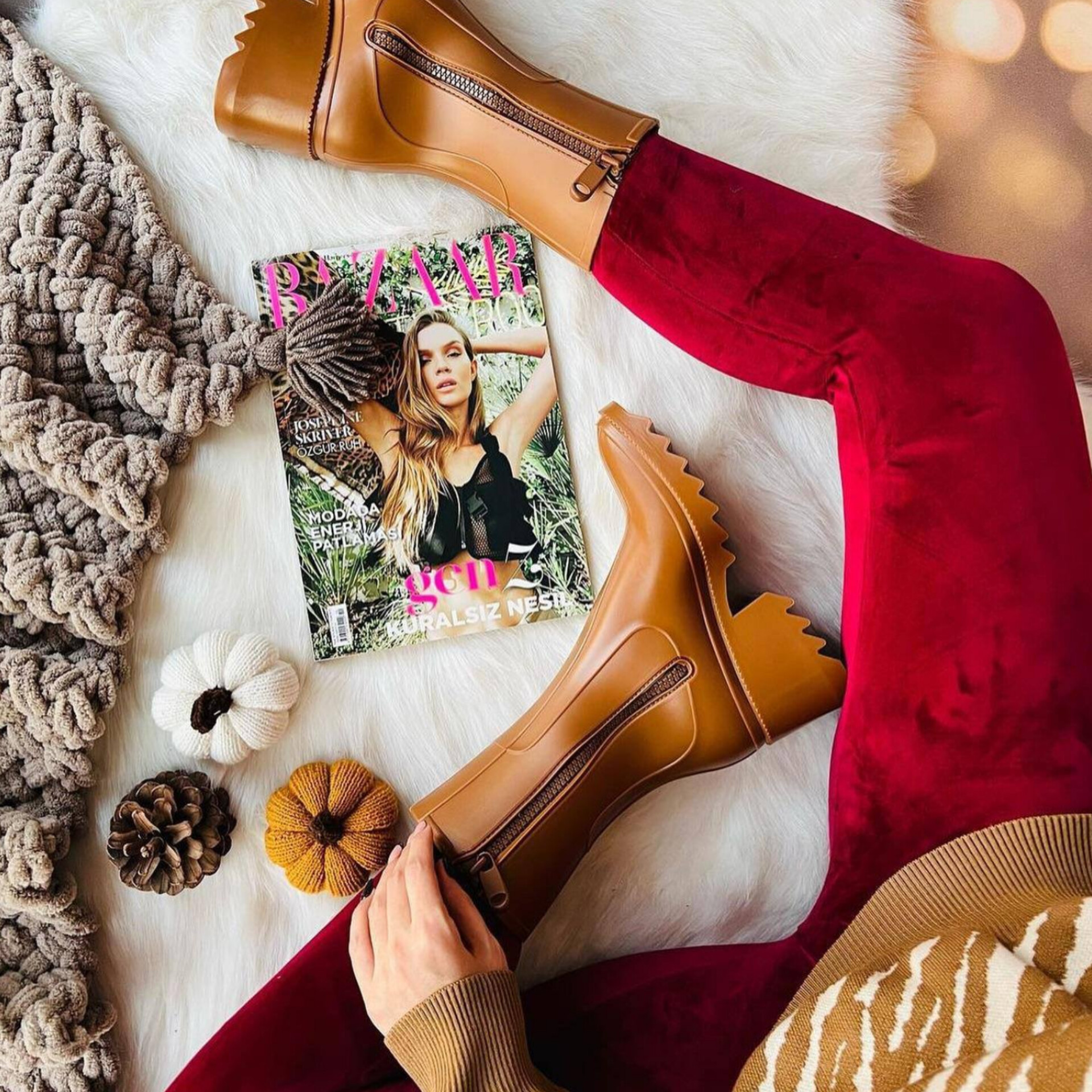 ساپورت مخمل داخل خز (کرکی) (پک 8 عددی)