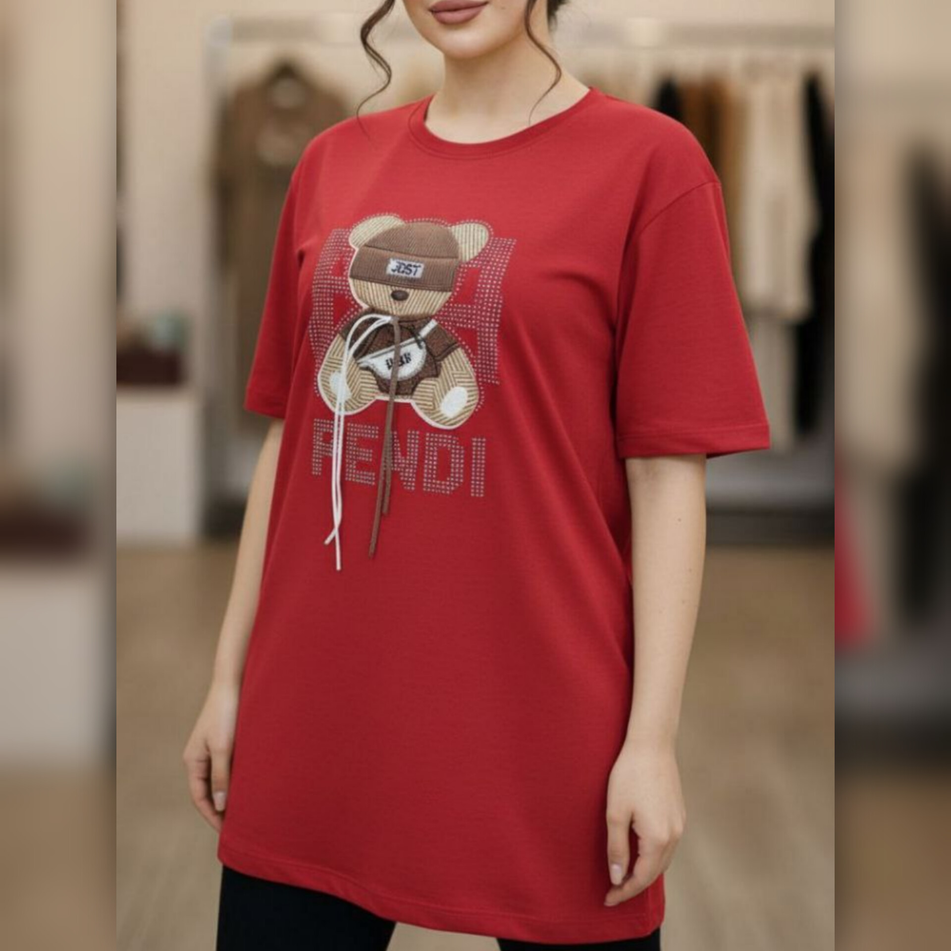 تیشرت لانگ نگینی (پک 6 عددی)