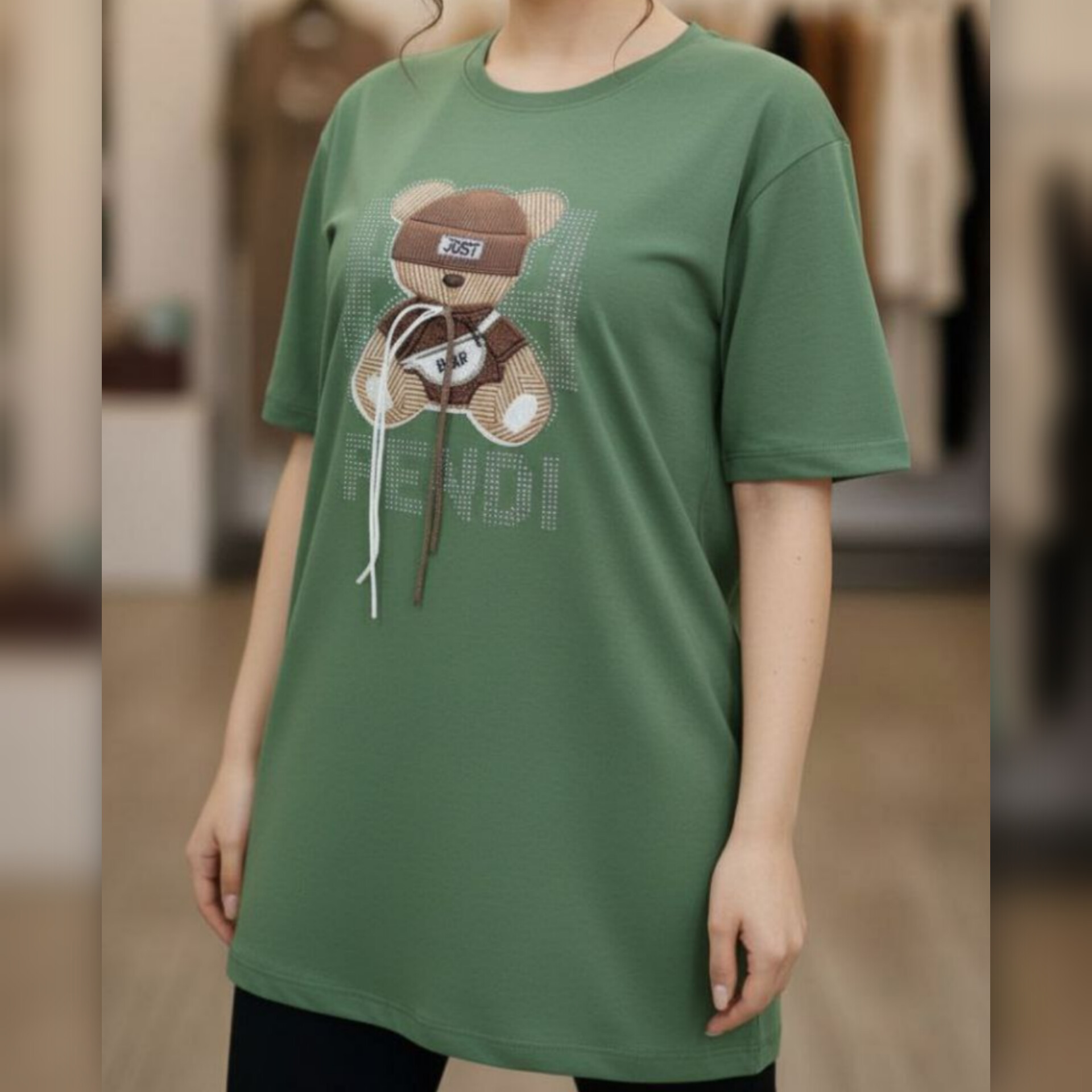 تیشرت لانگ نگینی (پک 6 عددی)