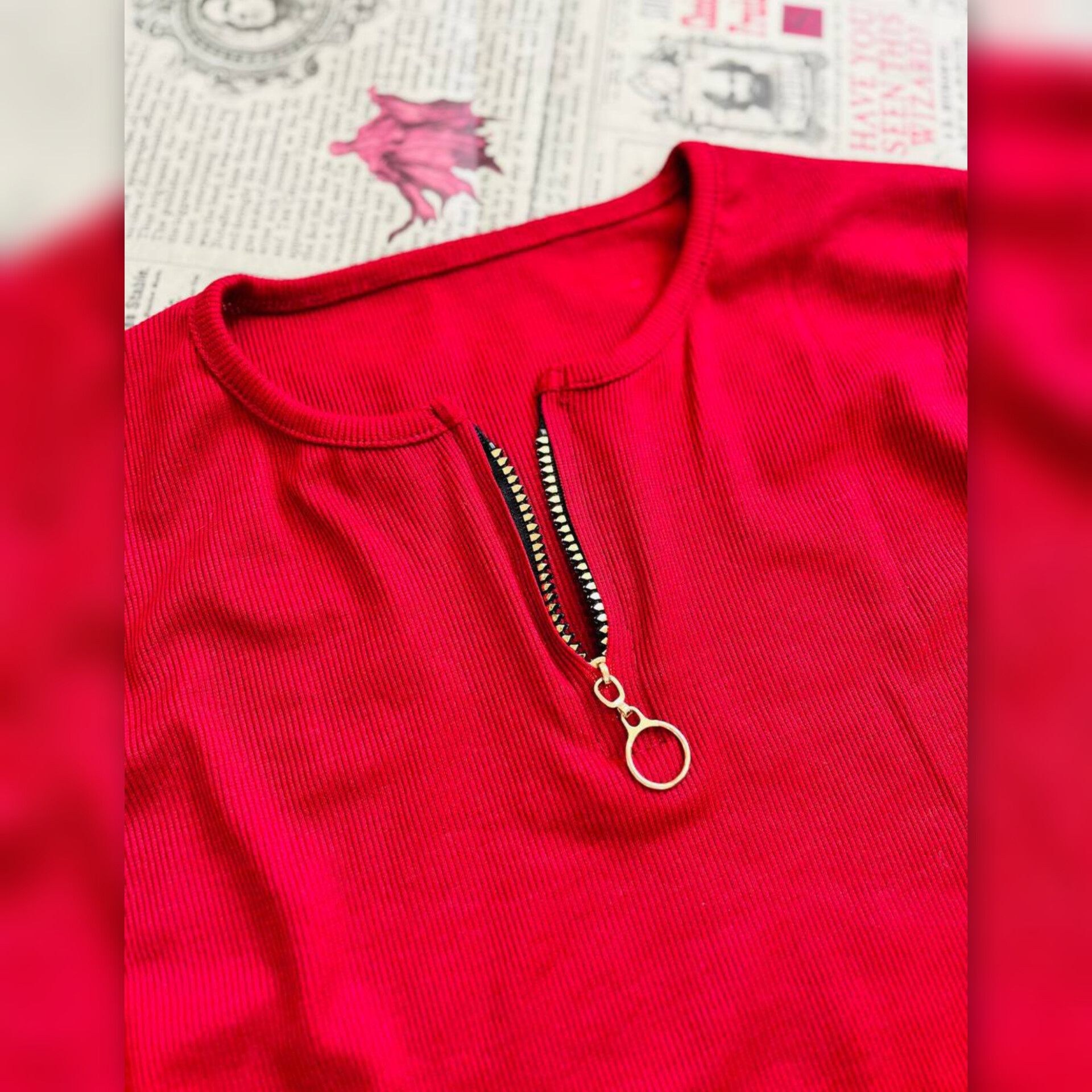 ️تیشرت نیم آستین نیم زیپ (پک 7 عددی)