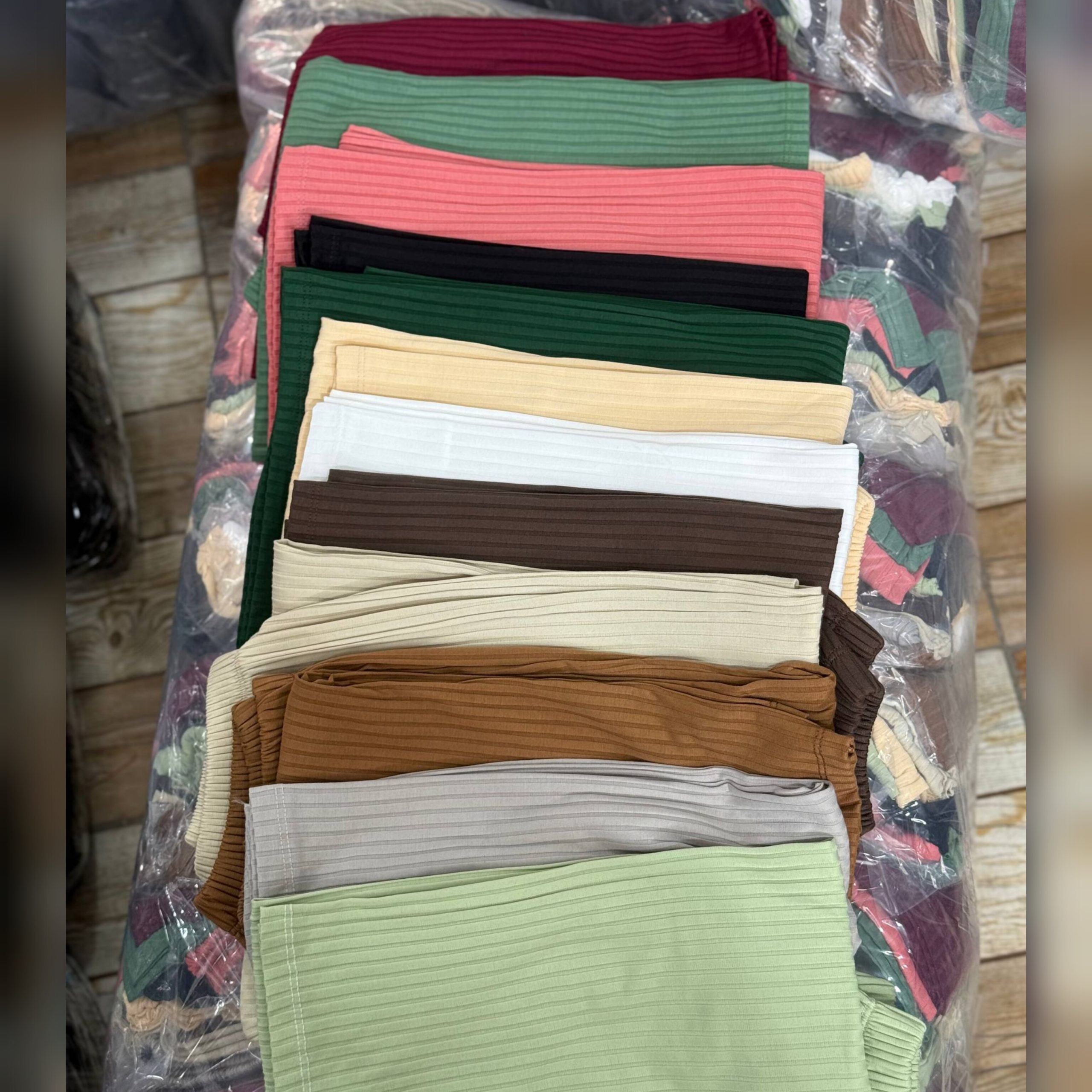 ️شلوار دامنی کمر کش ریلی (پک 6 عددی)