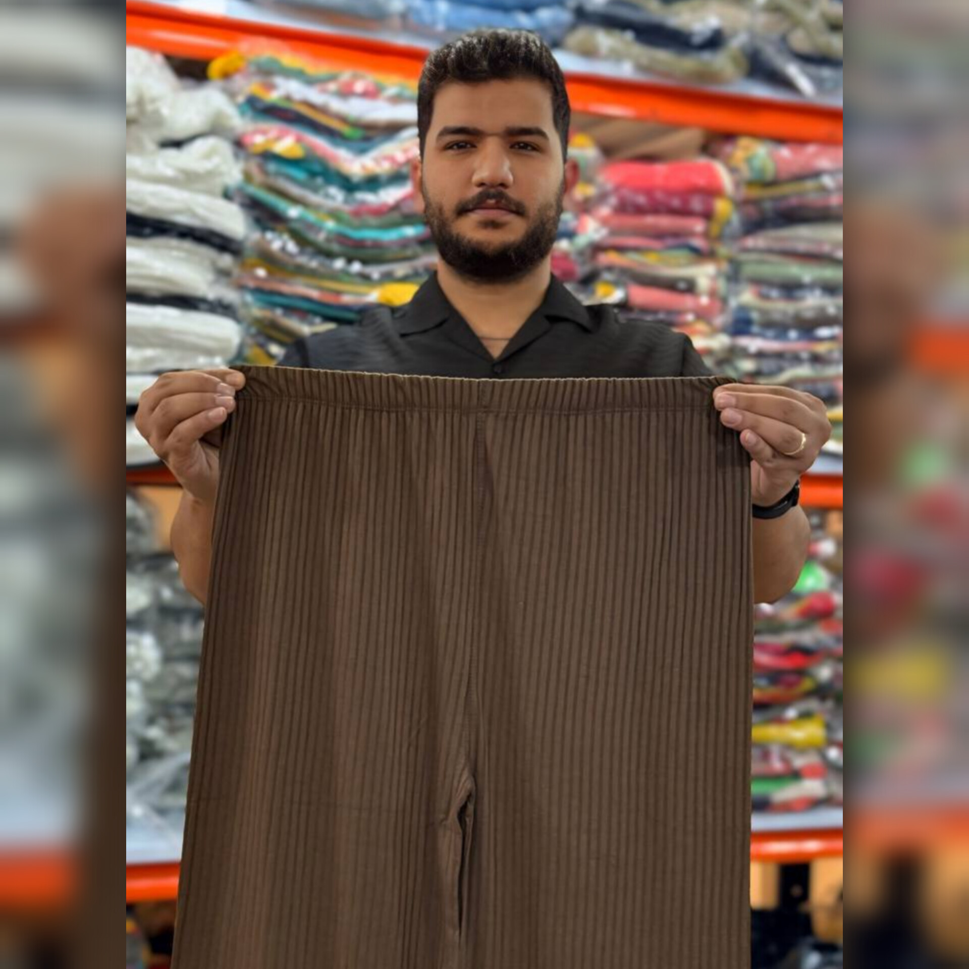 ️شلوار دامنی کمر کش ریلی (پک 6 عددی)