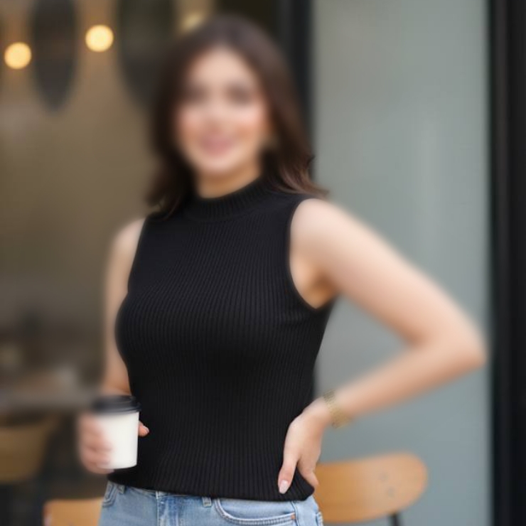 ️تاپ تینیجری بیسک یقه ۳ سانت (پک 6 عددی)