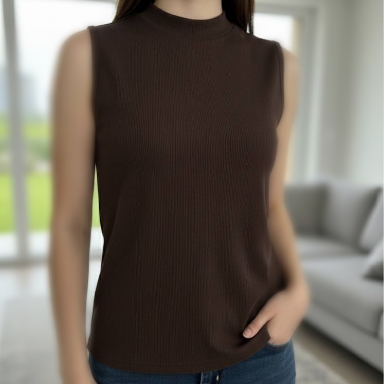 ️تاپ کتی یقه سه سانت (پک 6 عددی)