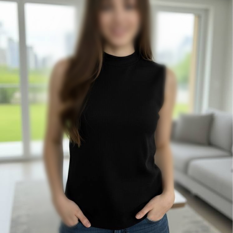 ️تاپ کتی یقه سه سانت (پک 6 عددی)