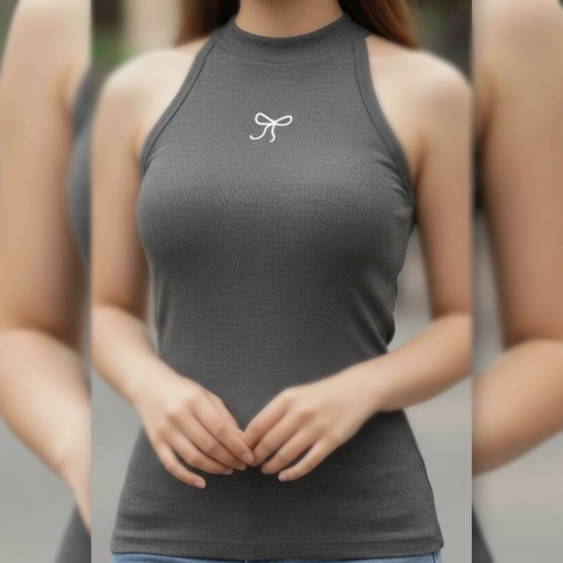 ️کراپ یقه پنج سانت حلقه رگنالی (پک 6 عددی)