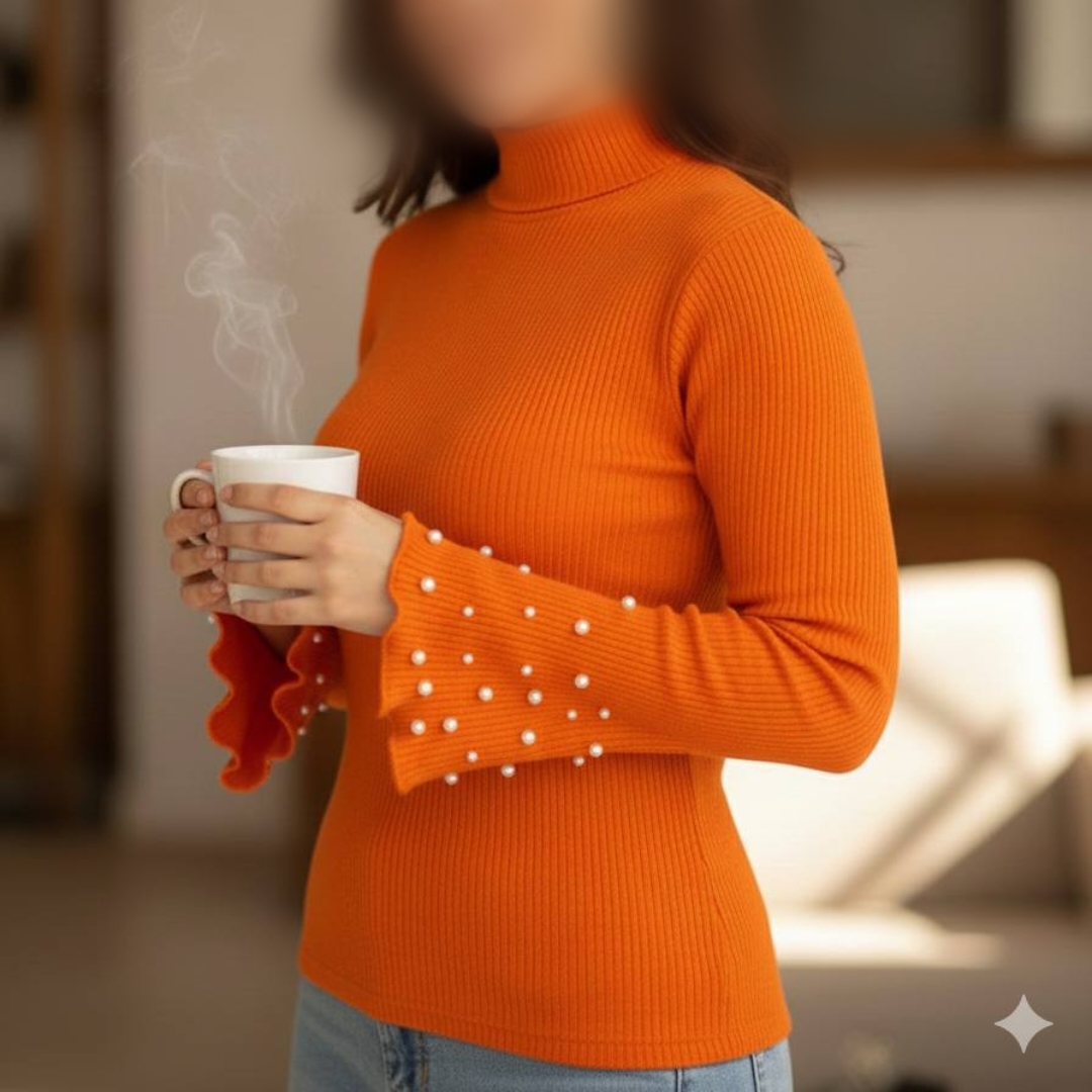 ️بلوز یقه ۵ سانت آستین کلوش (پک 6 عددی)