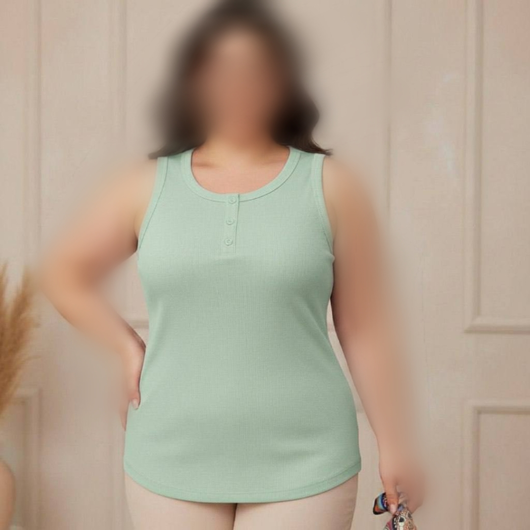 ️تاپ یقه هفت ۳ دکمه قواره دار (پک 6 عددی)