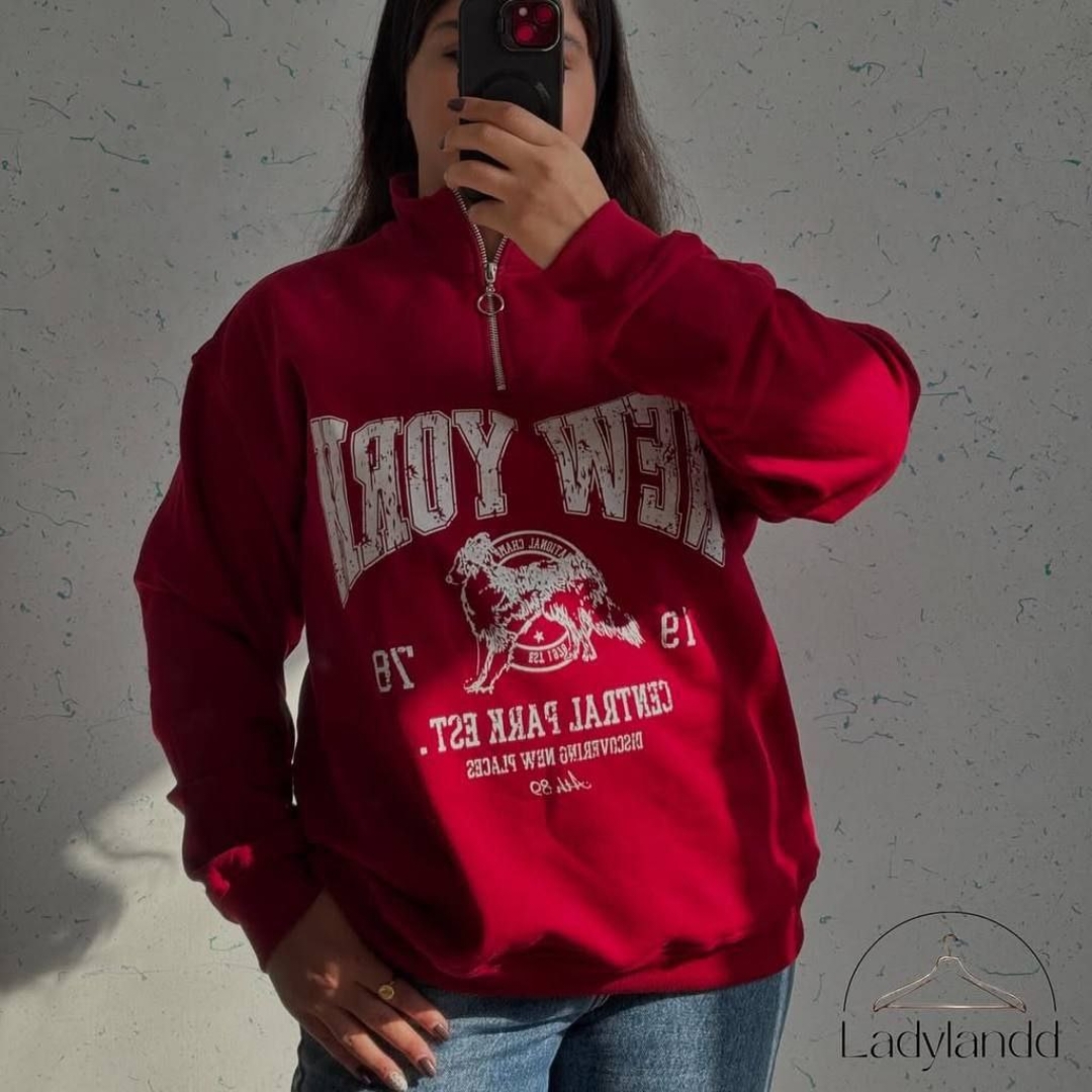 ️بلوز نیم زیپ نیویورک (پک 6 عددی)