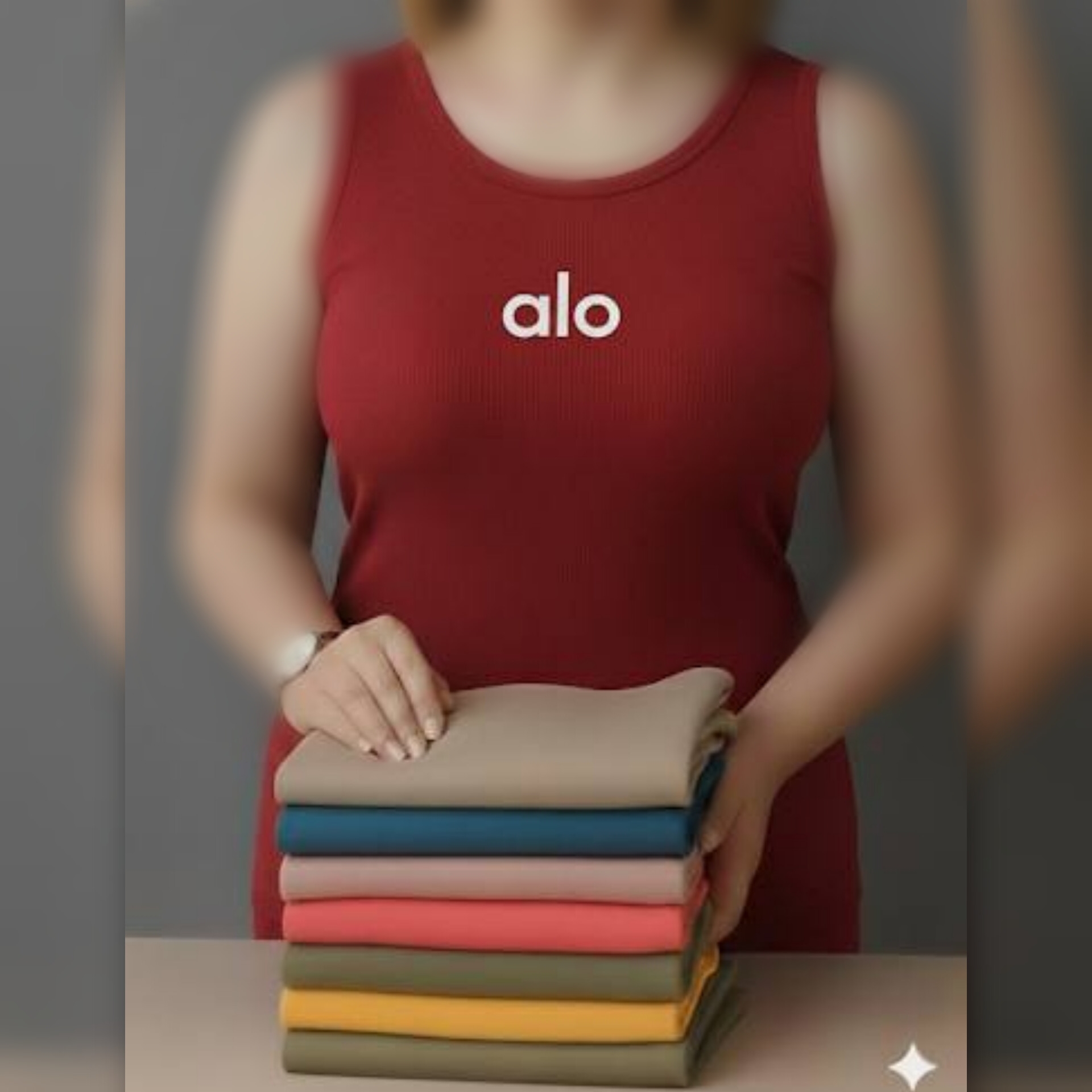 ️تاپ حلقه ای چاپ alo (پک 5 عددی)