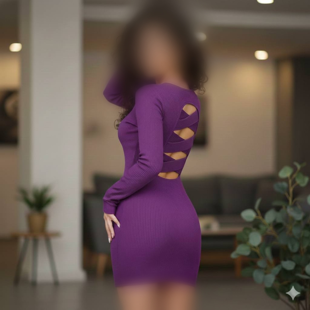 سارافون بلند فینگر دار پشت ضربدری (پک 6 عددی)