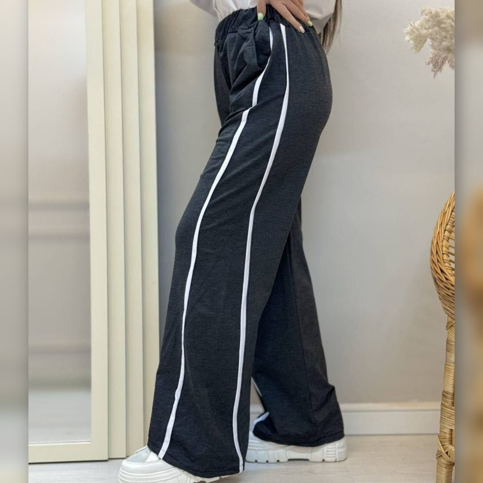 شلوار بگ قواره دارنواری (پک 4 عددی)