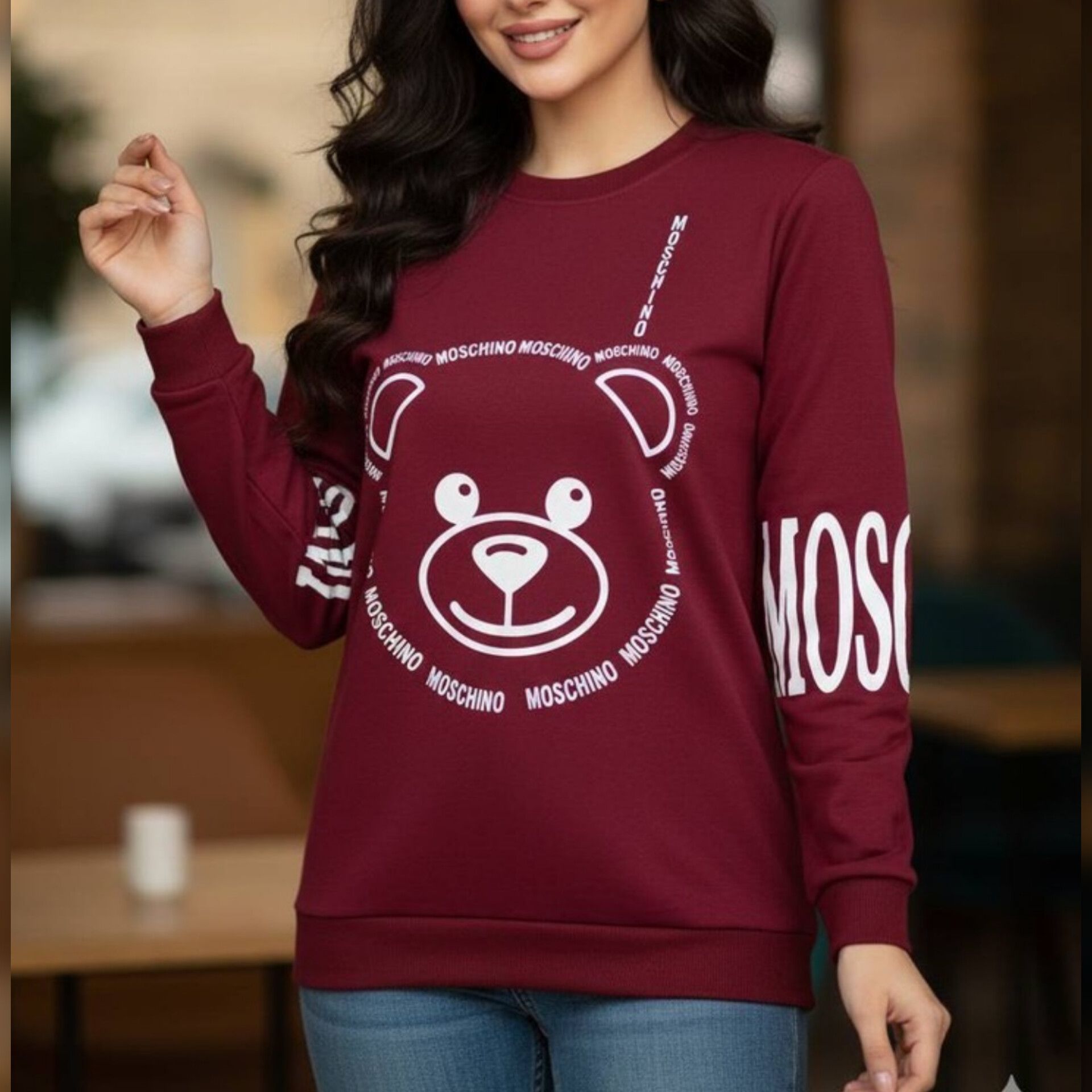 ️بلوزاستین بلند چاپ موچینو (پک 6 عددی)