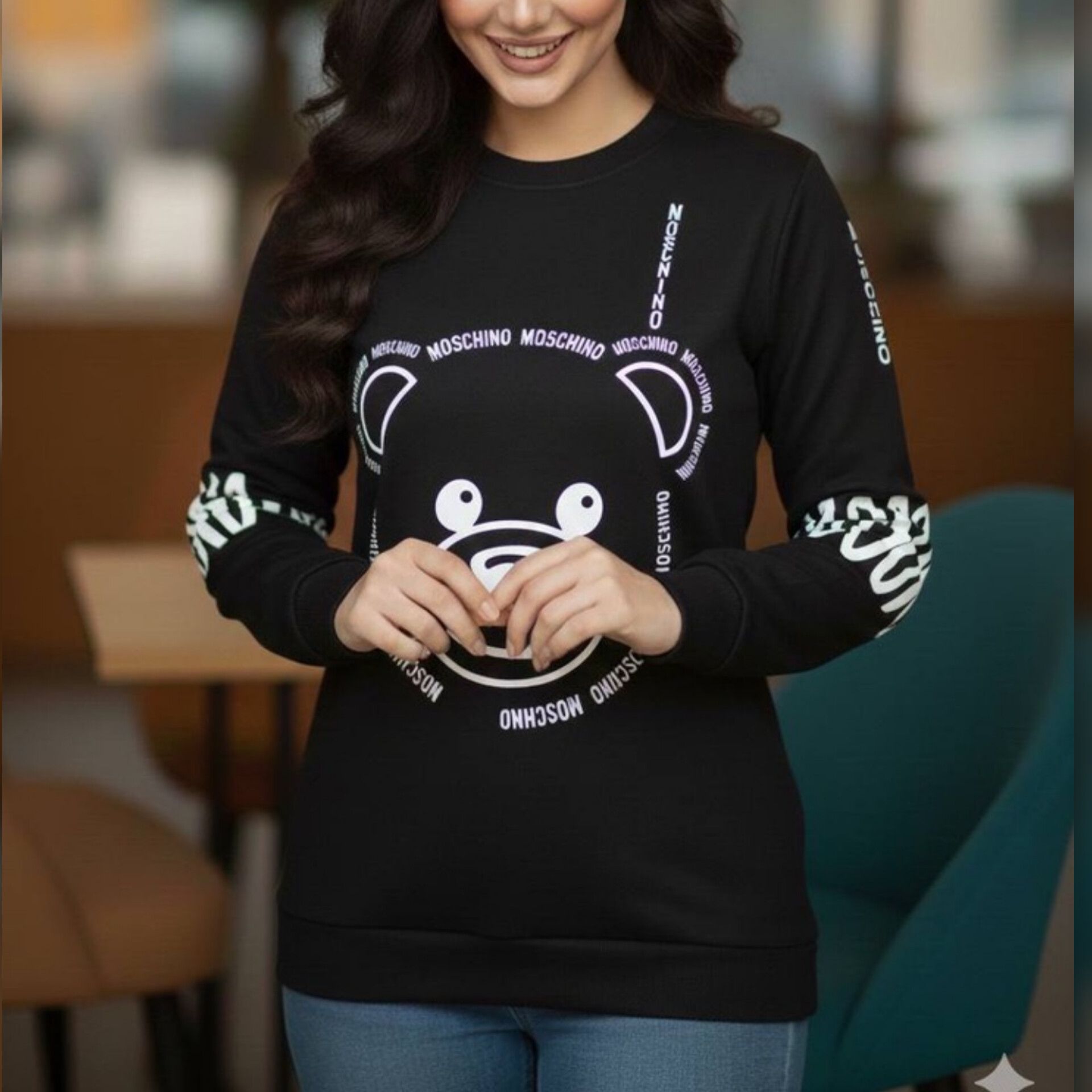 ️بلوزاستین بلند چاپ موچینو (پک 6 عددی)