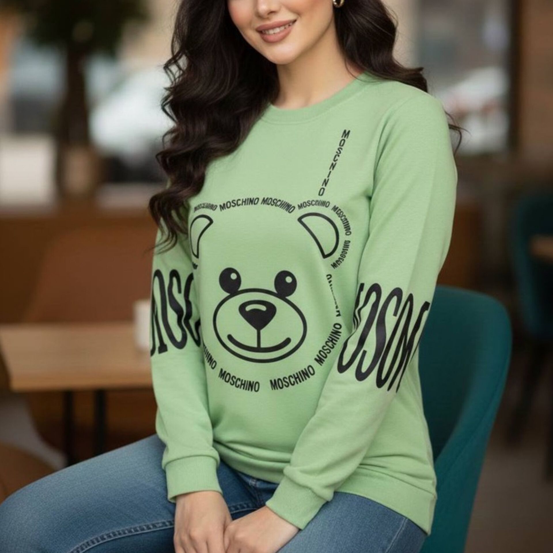 ️بلوزاستین بلند چاپ موچینو (پک 6 عددی)