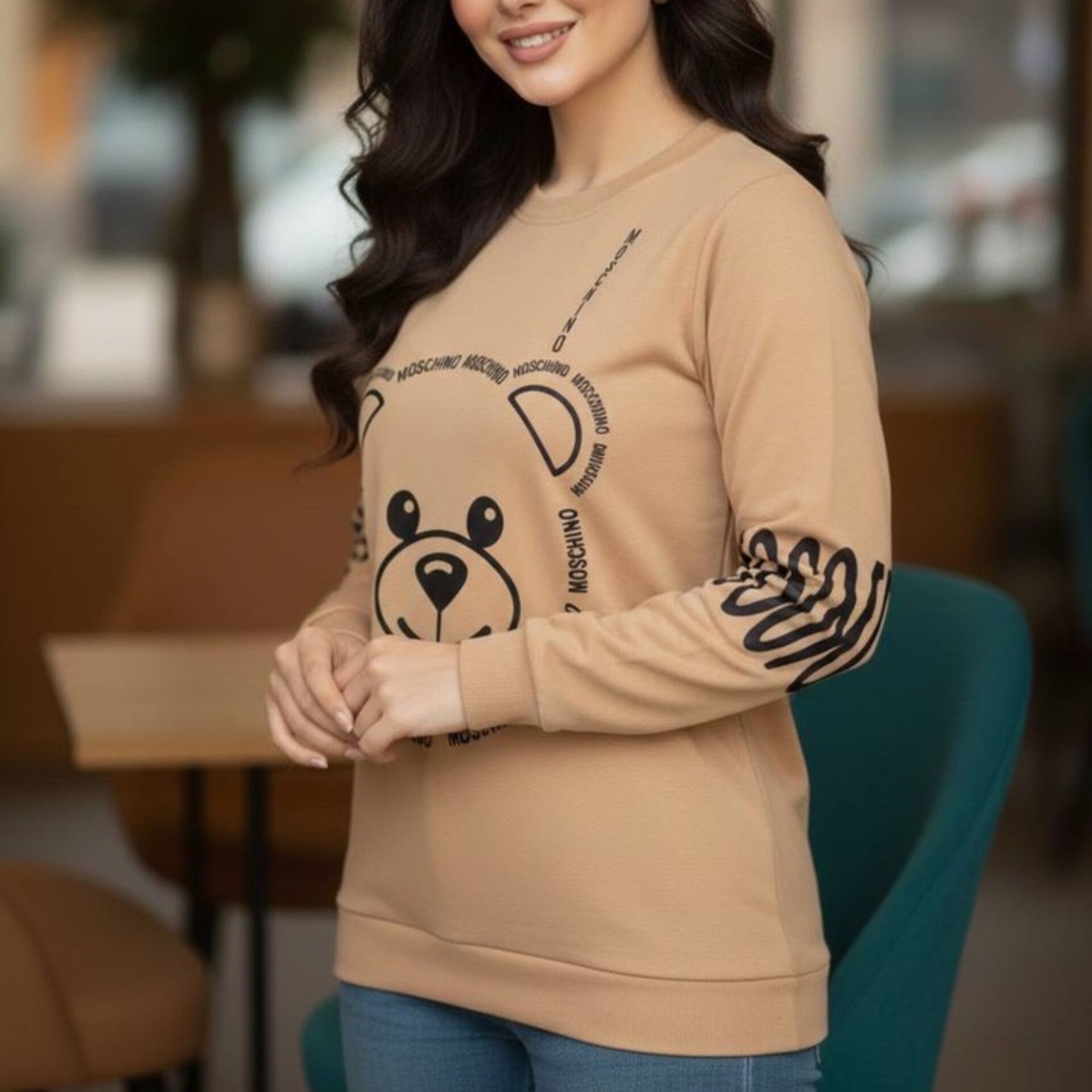 ️بلوزاستین بلند چاپ موچینو (پک 6 عددی)