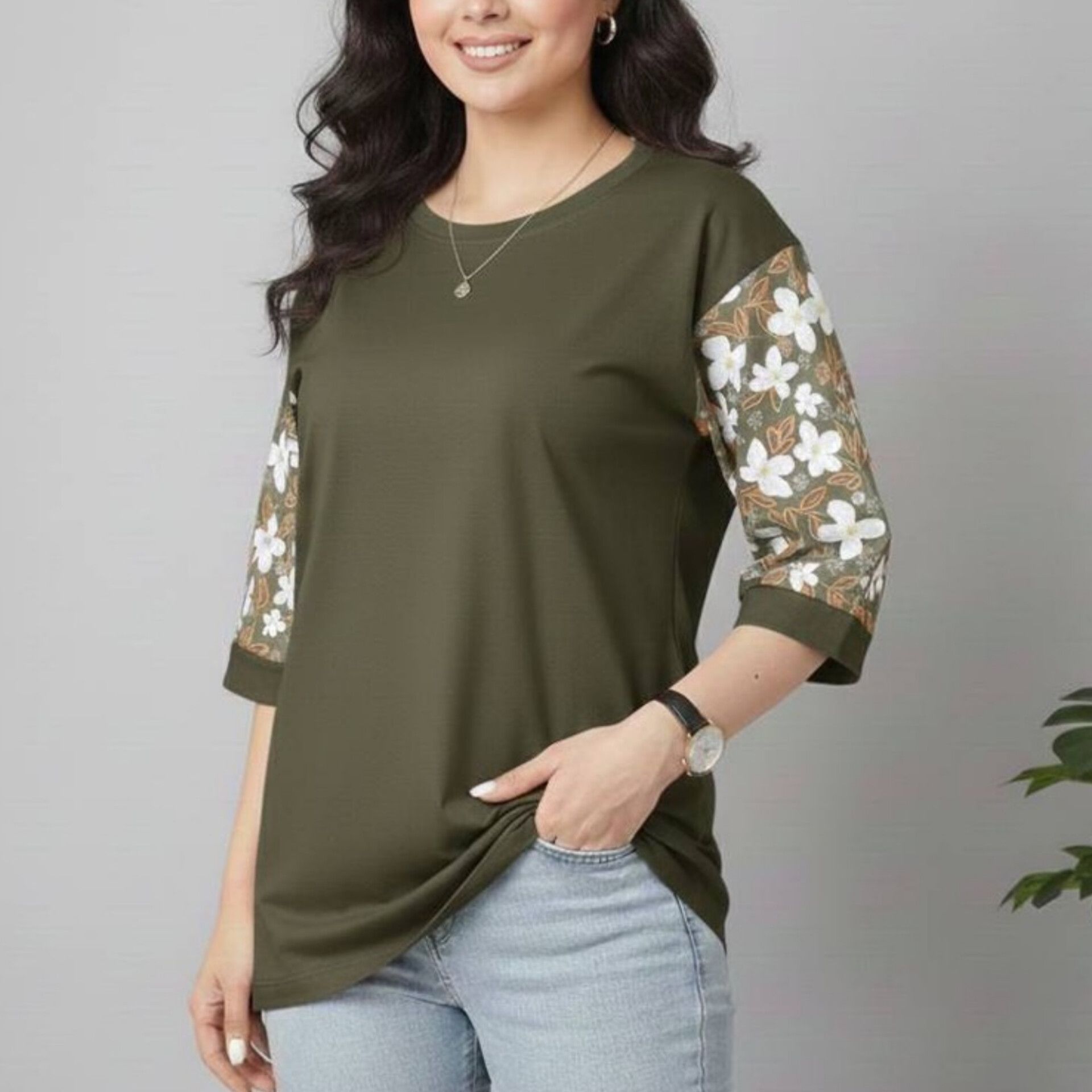 ️تیشرت لانگ آستین گل (پک 6 عددی)